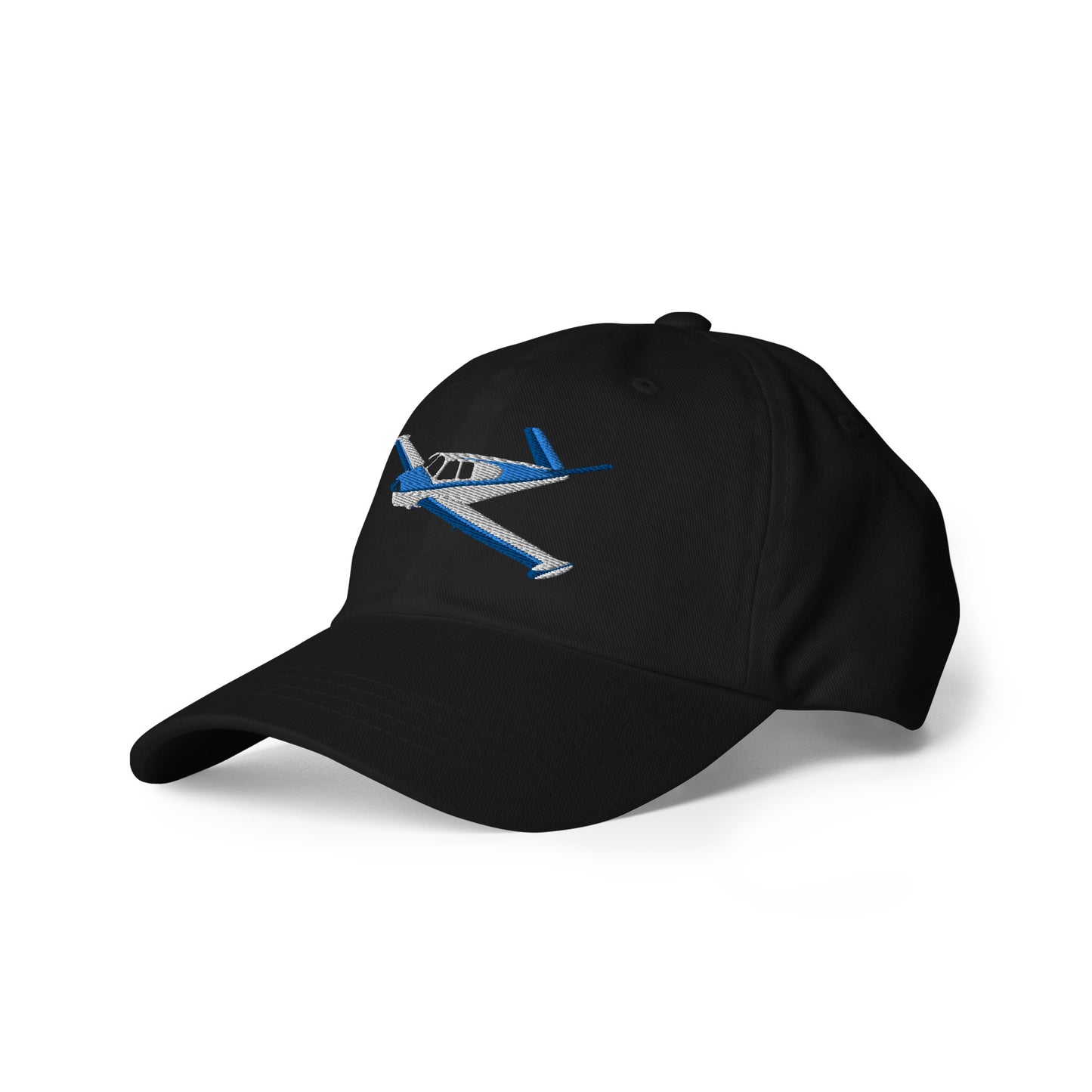 V-Tail BONANZA White Blue Wingtip CUSTOM N Number Embroidered Aviation HAt