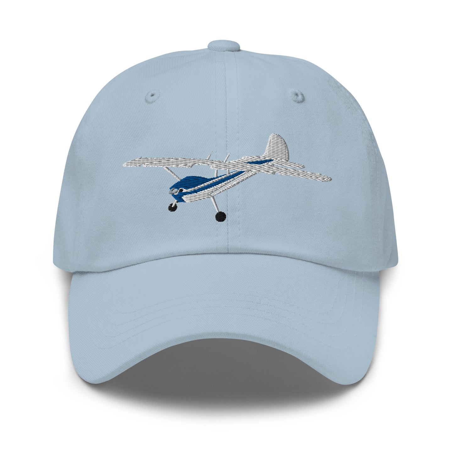 CESSNA 170 White Blue aircraft CUSTOM N Number Cotton Chino Twill hat