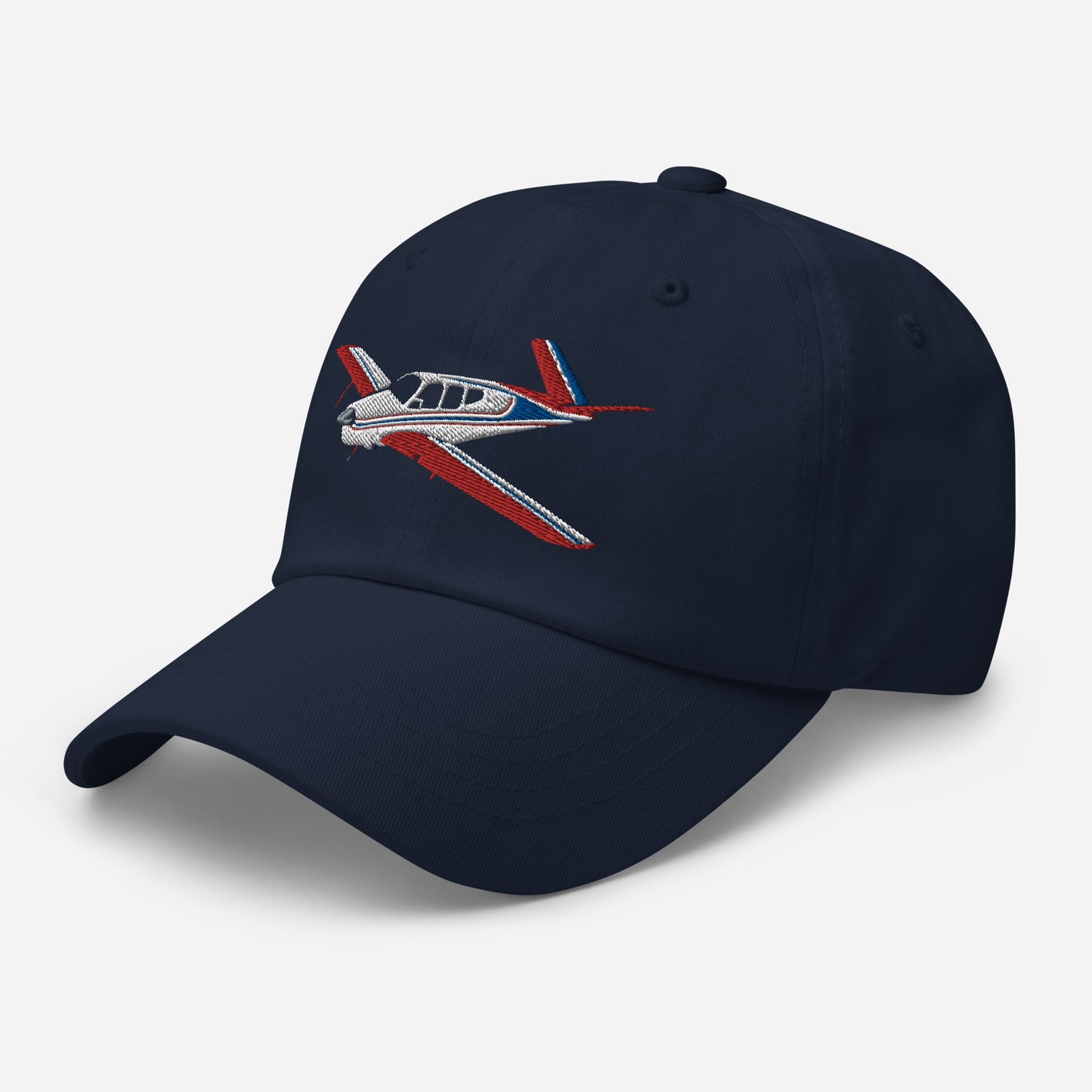 V-TAIL BONANZA tricolor 2 Embroidered Chino cotton twill Aviation hat with adjustable buckle back