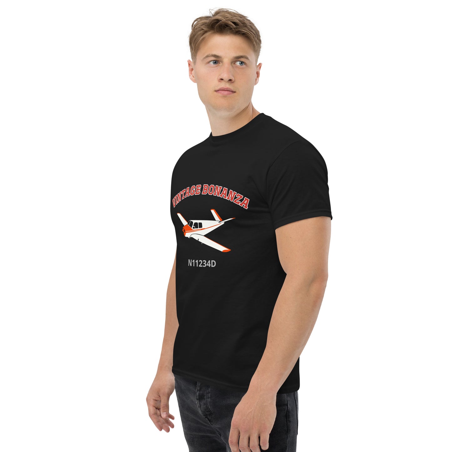 V-TAIL BONANZA  CUSTOM N Number  Men's classic cotton tee