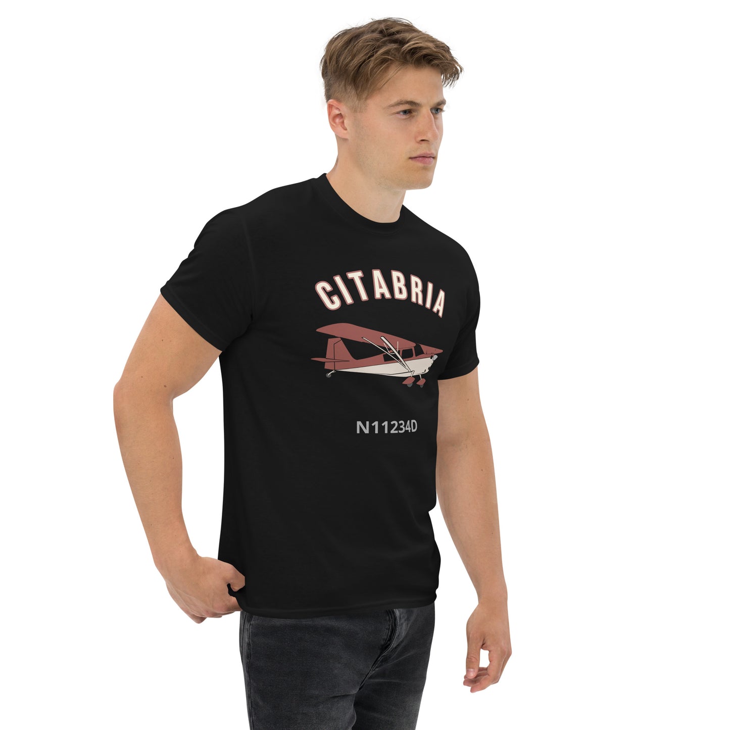 CITABRIA  CUSTOM N Number Men's classic fit aviation tee