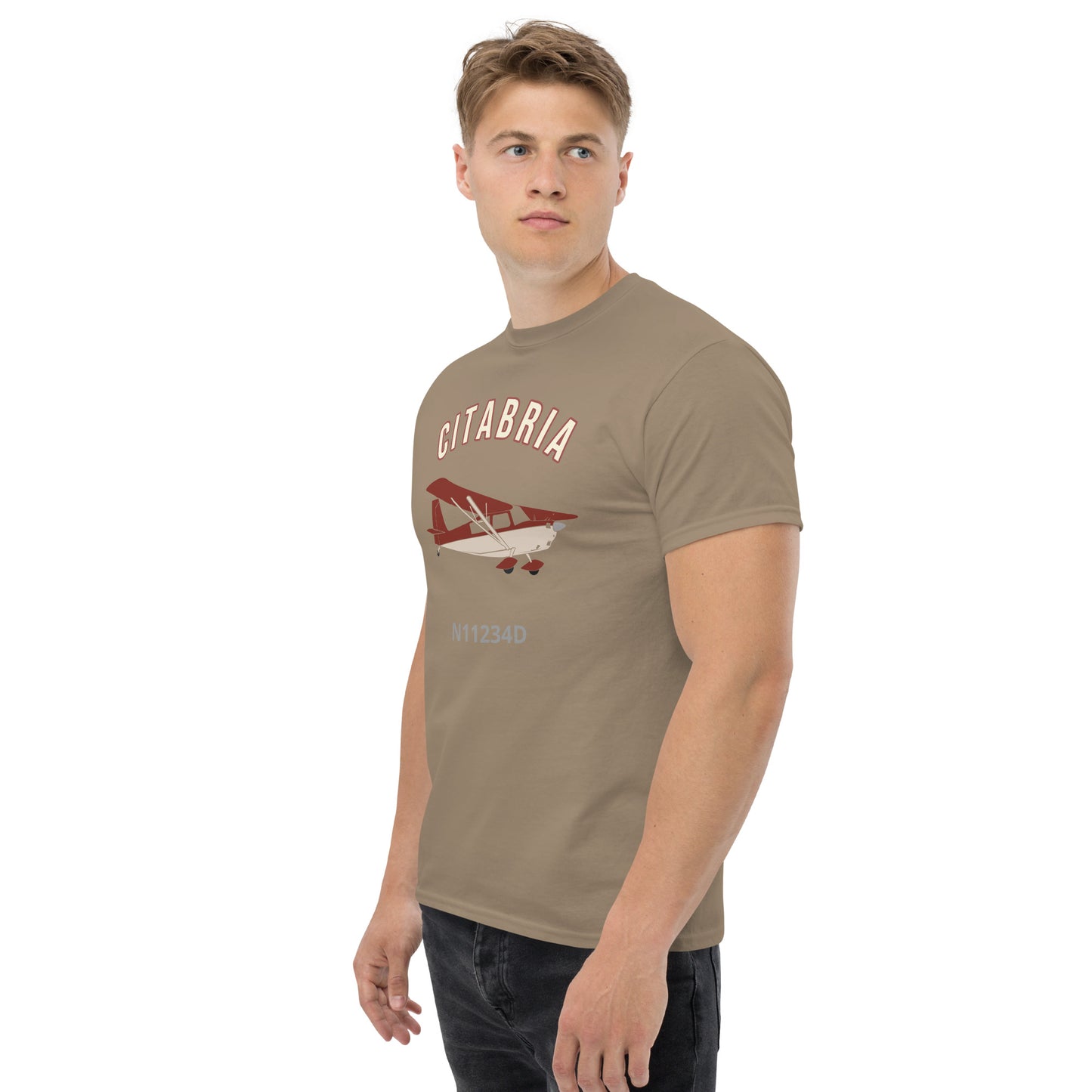 CITABRIA  CUSTOM N Number Men's classic fit aviation tee