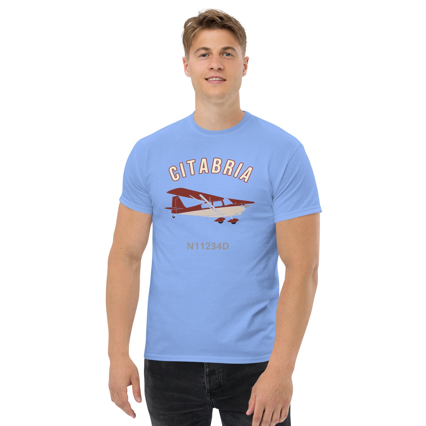 CITABRIA  CUSTOM N Number Men's classic fit aviation tee