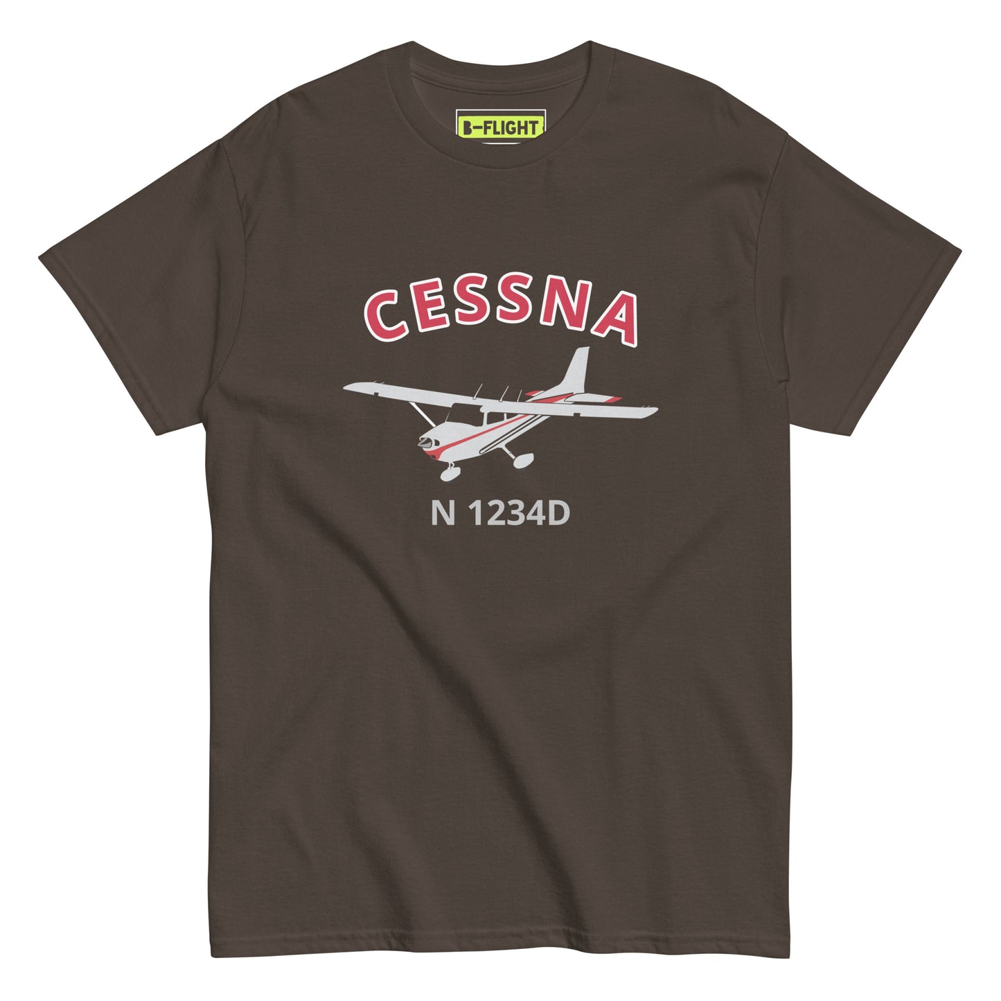 CESSNA 172 Red Trim CUSTOM N Number Aviation Unisex Men's classic tee