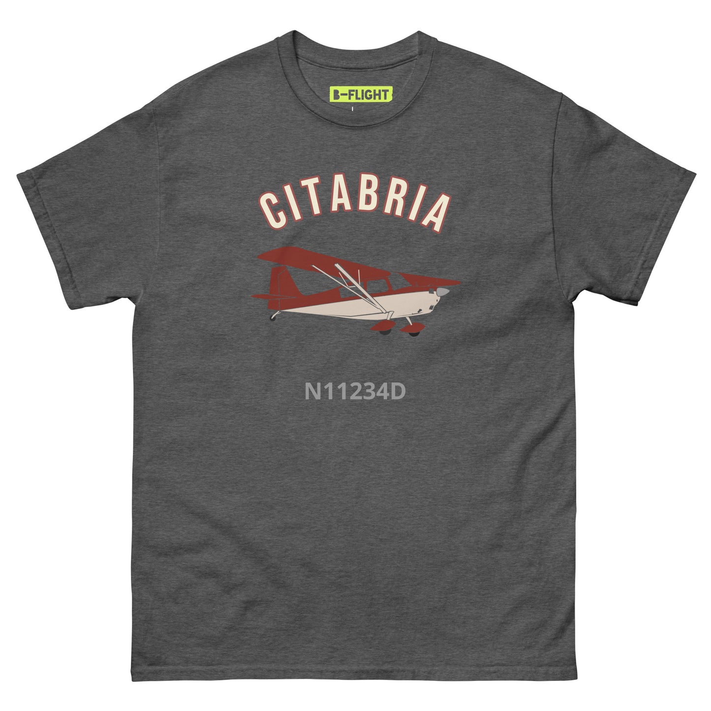CITABRIA  CUSTOM N Number Men's classic fit aviation tee
