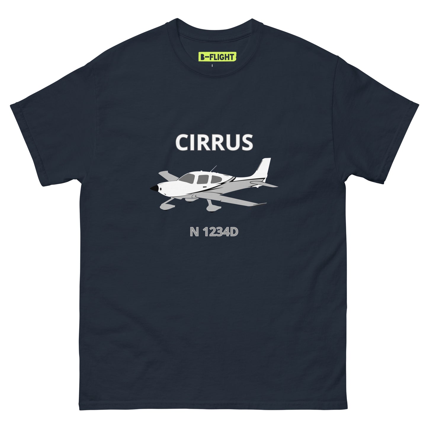 CIRRUS - CUSTOM N Number - Aviation Men's classic fit cotton tee