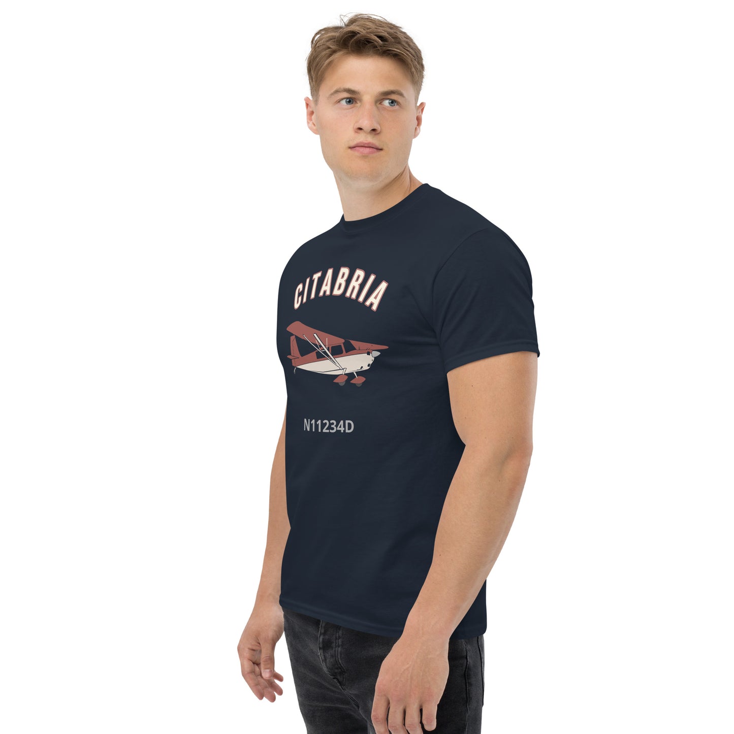 CITABRIA  CUSTOM N Number Men's classic fit aviation tee