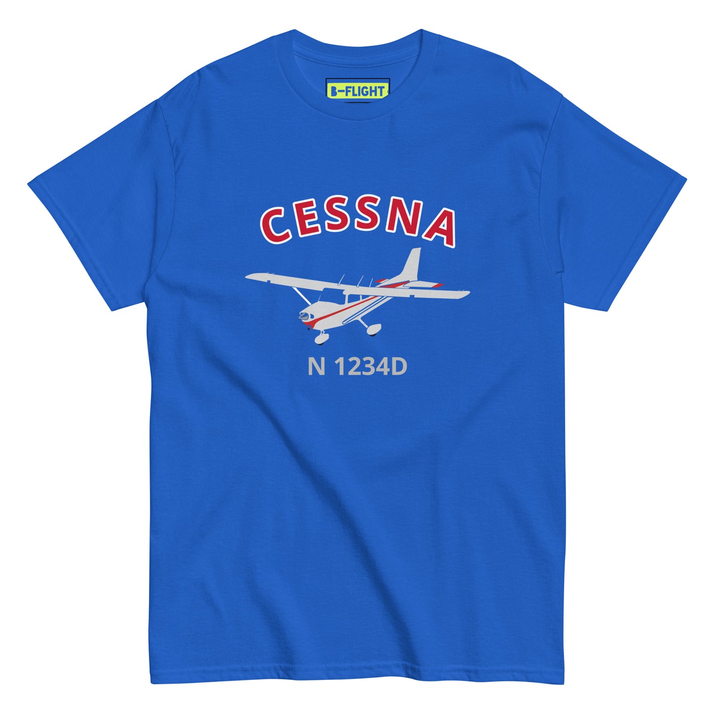 CESSNA 172 Red Trim CUSTOM N Number Aviation Unisex Men's classic tee