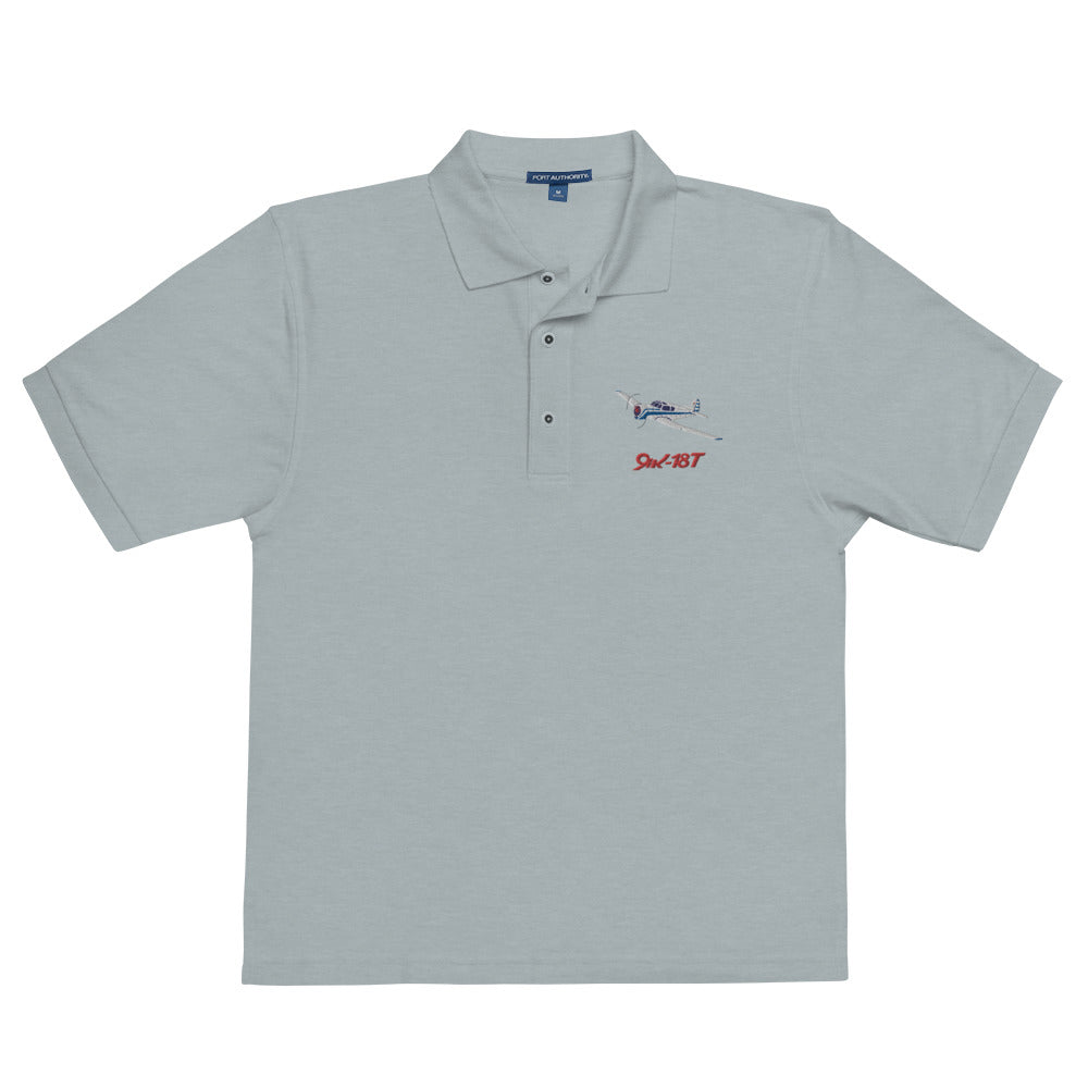 YAK 18T Embroidered Men's Premium Aviation Polo