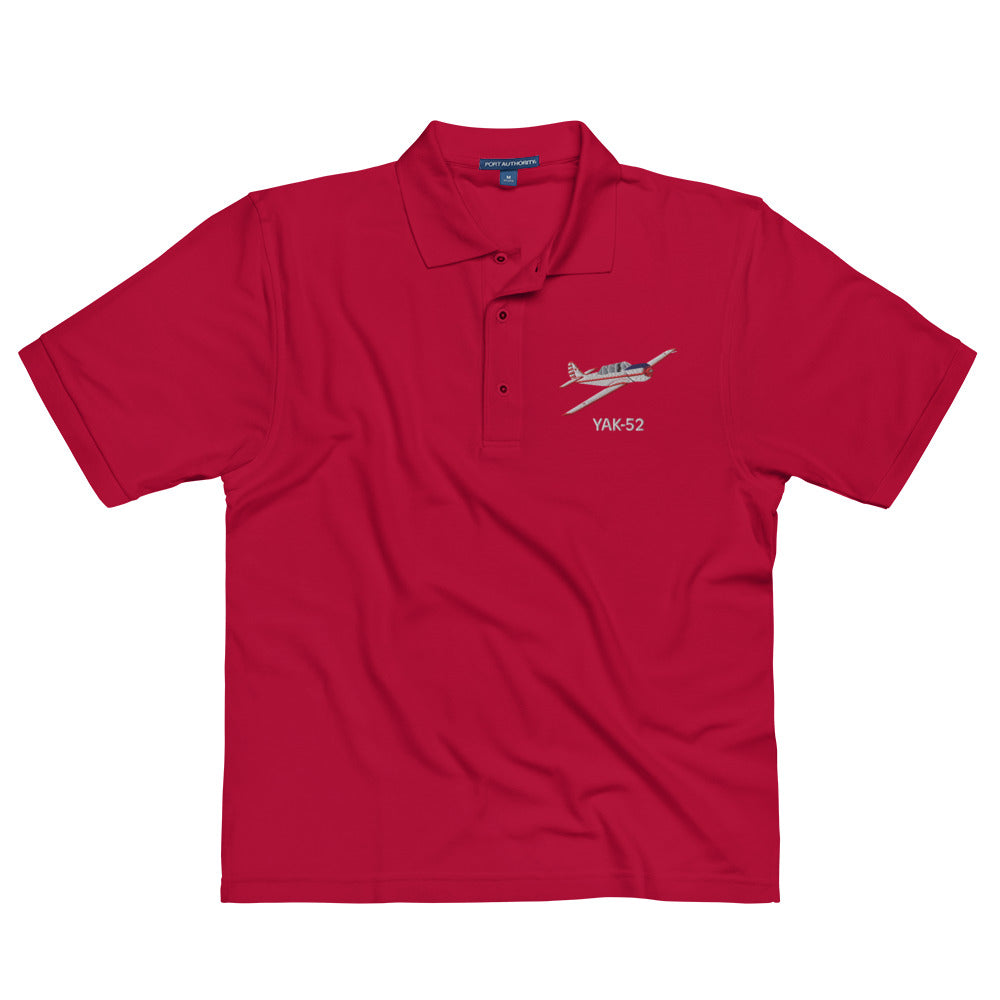 Yak-52 embroidered Aviation Men's Premium Polo