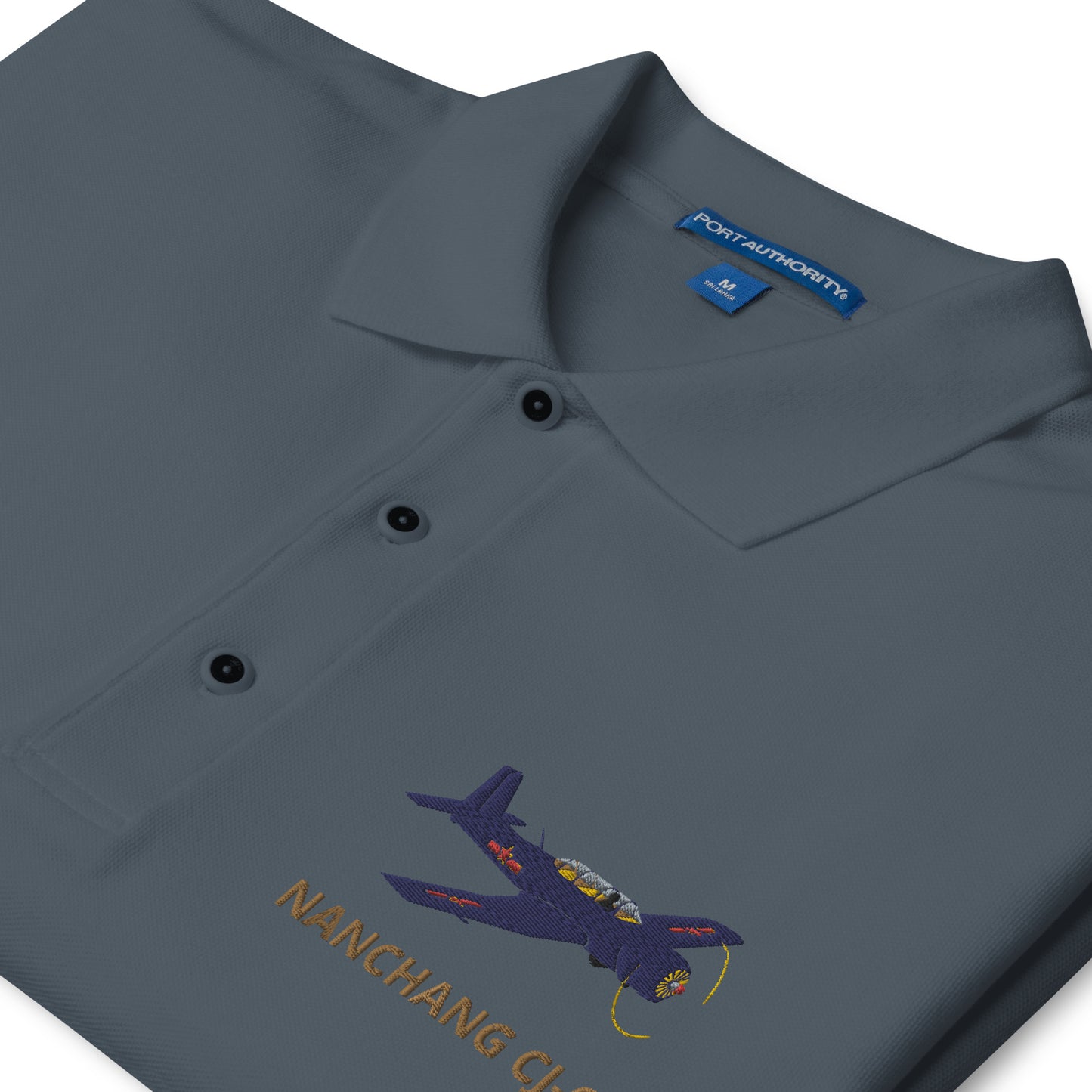 Warbird Nanchang CJ-6 embroidered aviation Men's Premium Polo