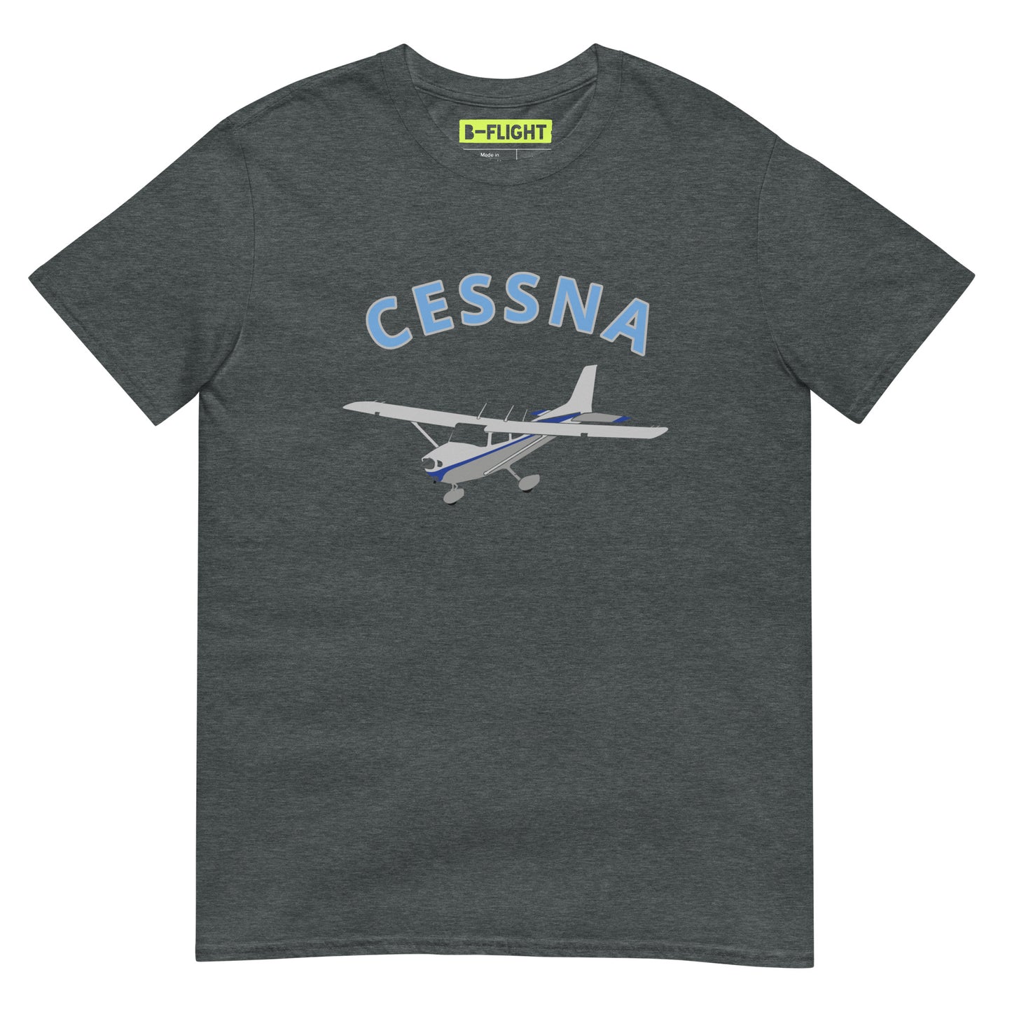 CESSNA 172 Skyhawk  polished grey-blue Soft Short-Sleeve Unisex Aviation T-Shirt