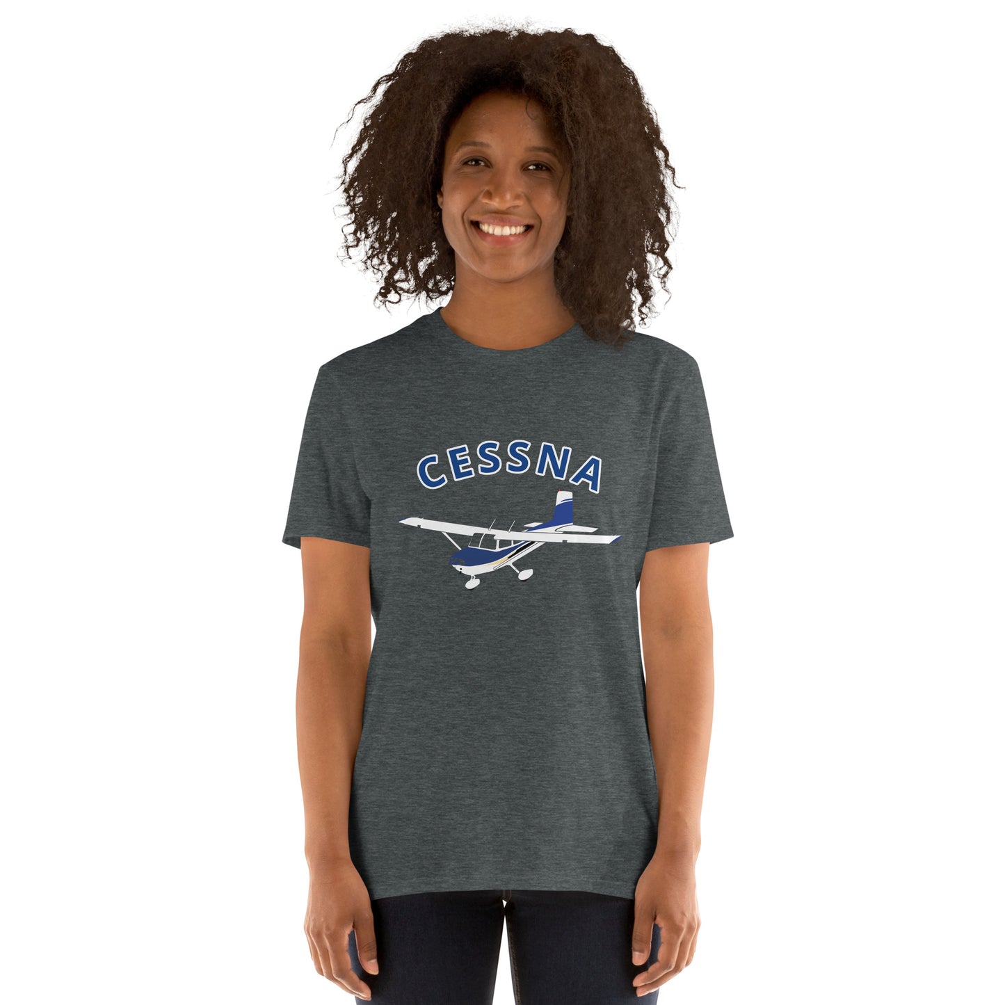 CESSNA 182 Straight tail  Short-Sleeve Unisex  Soft Aviation T-Shirt