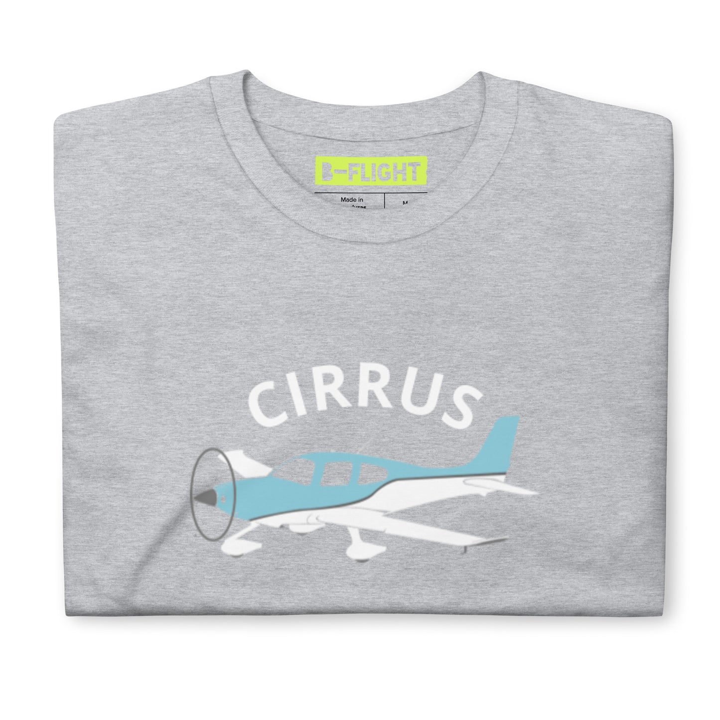 CIRRUS blue - white Short-Sleeve classic fit aviation T-Shirt