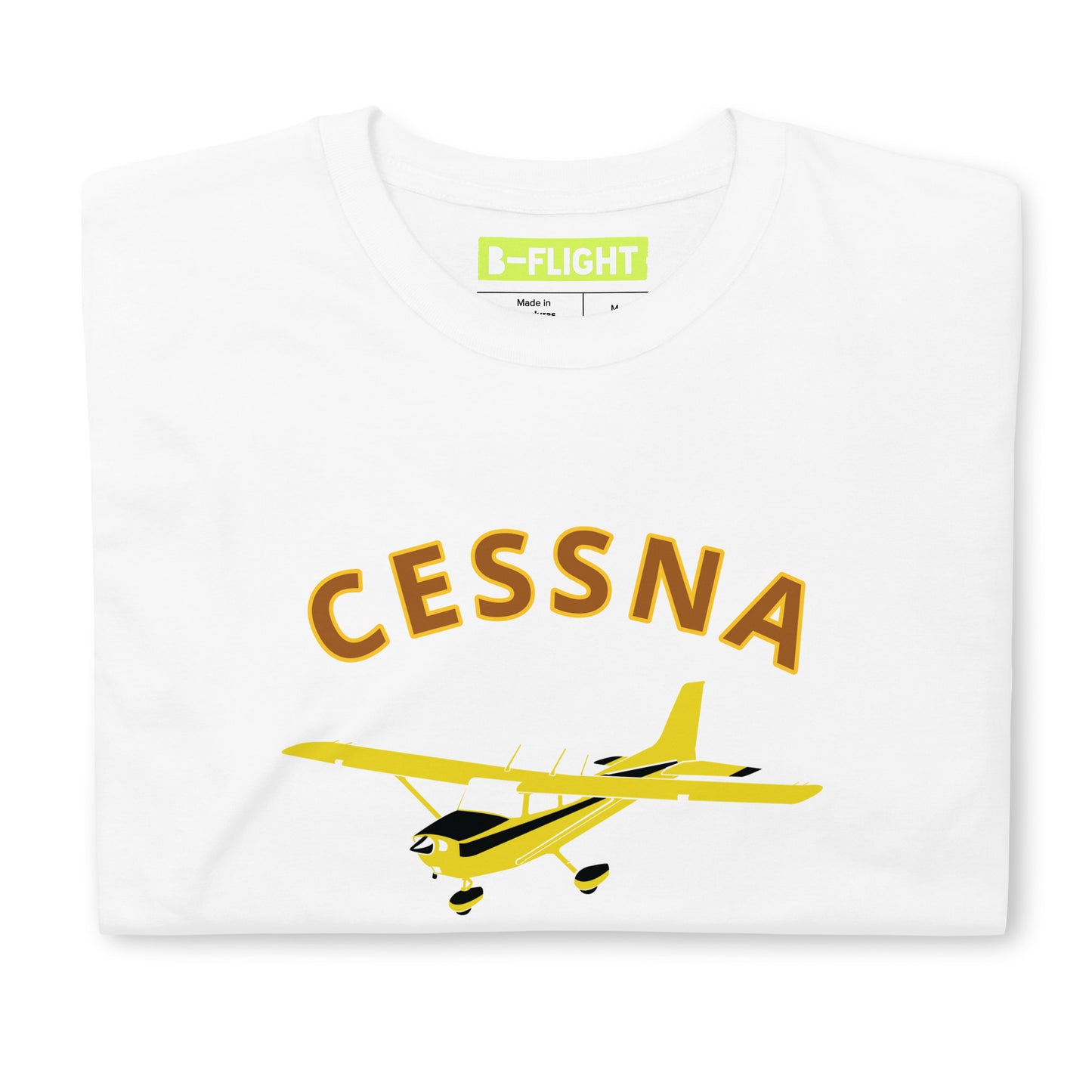 CESSNA 172 Skyhawk retro yellow Soft Short-Sleeve Unisex Aviation T-Shirt