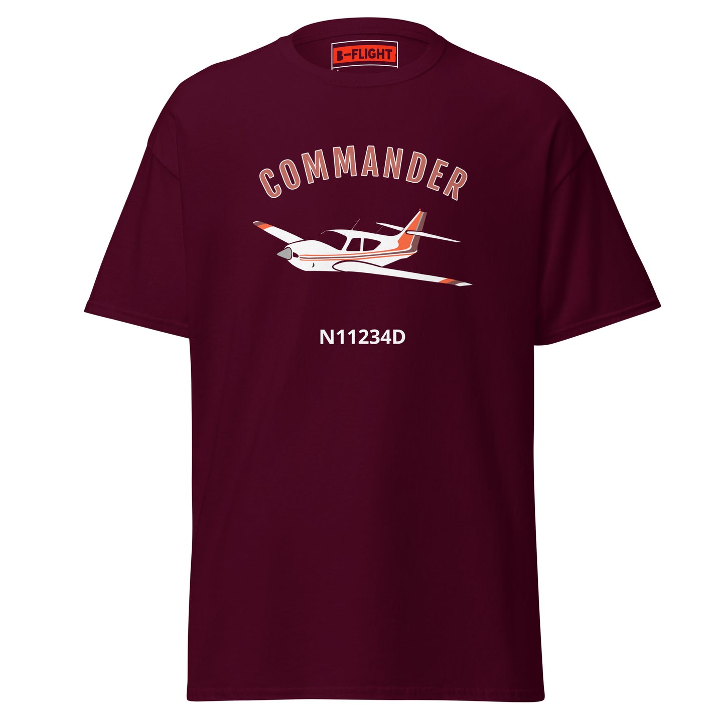 Rockwell Commander 114 CUSTOM N NUMBER printed Unisex classic aviation tee