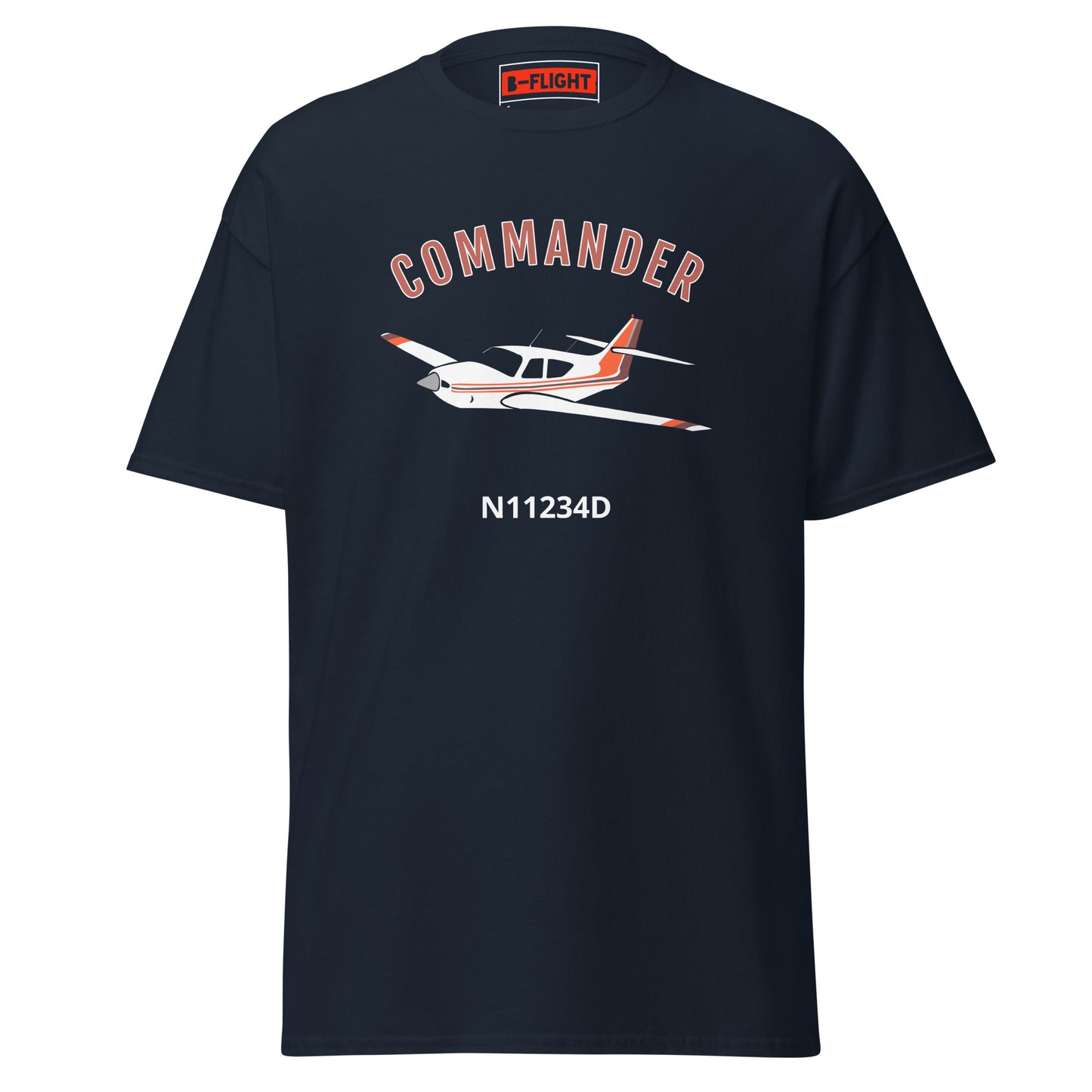 Rockwell Commander 114 CUSTOM N NUMBER printed Unisex classic aviation tee