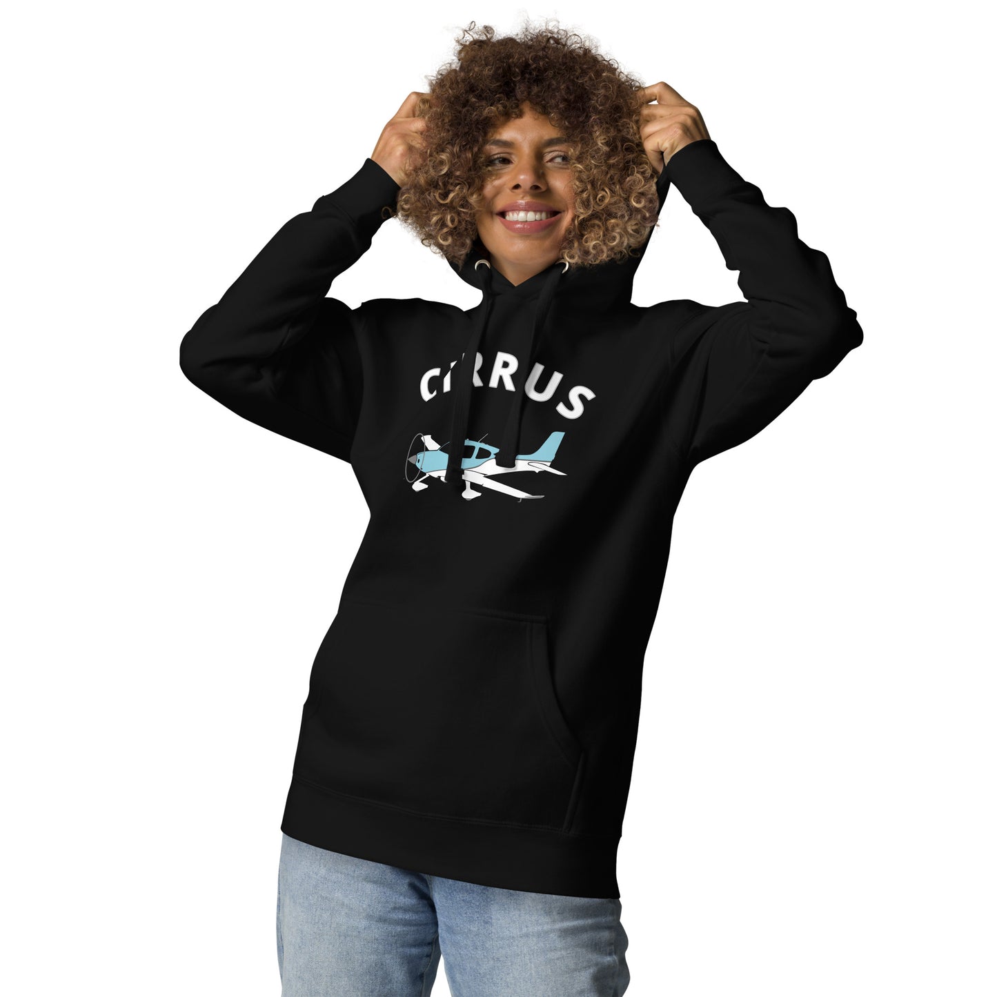 CIRRUS blue-white - cozy Unisex Hoodie. Classic fit for men and women.
