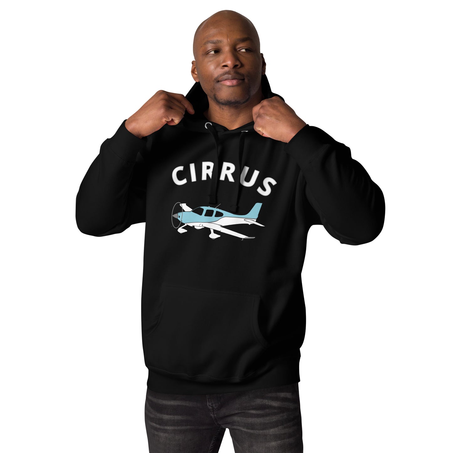 CIRRUS blue-white - cozy Unisex Hoodie. Classic fit for men and women.