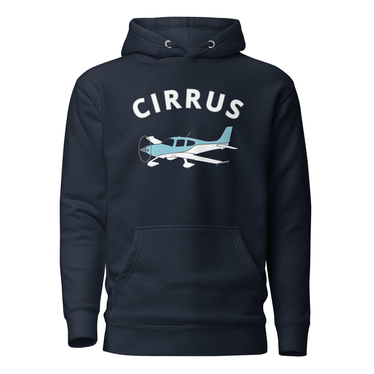 CIRRUS blue-white - cozy Unisex Hoodie. Classic fit for men and women.