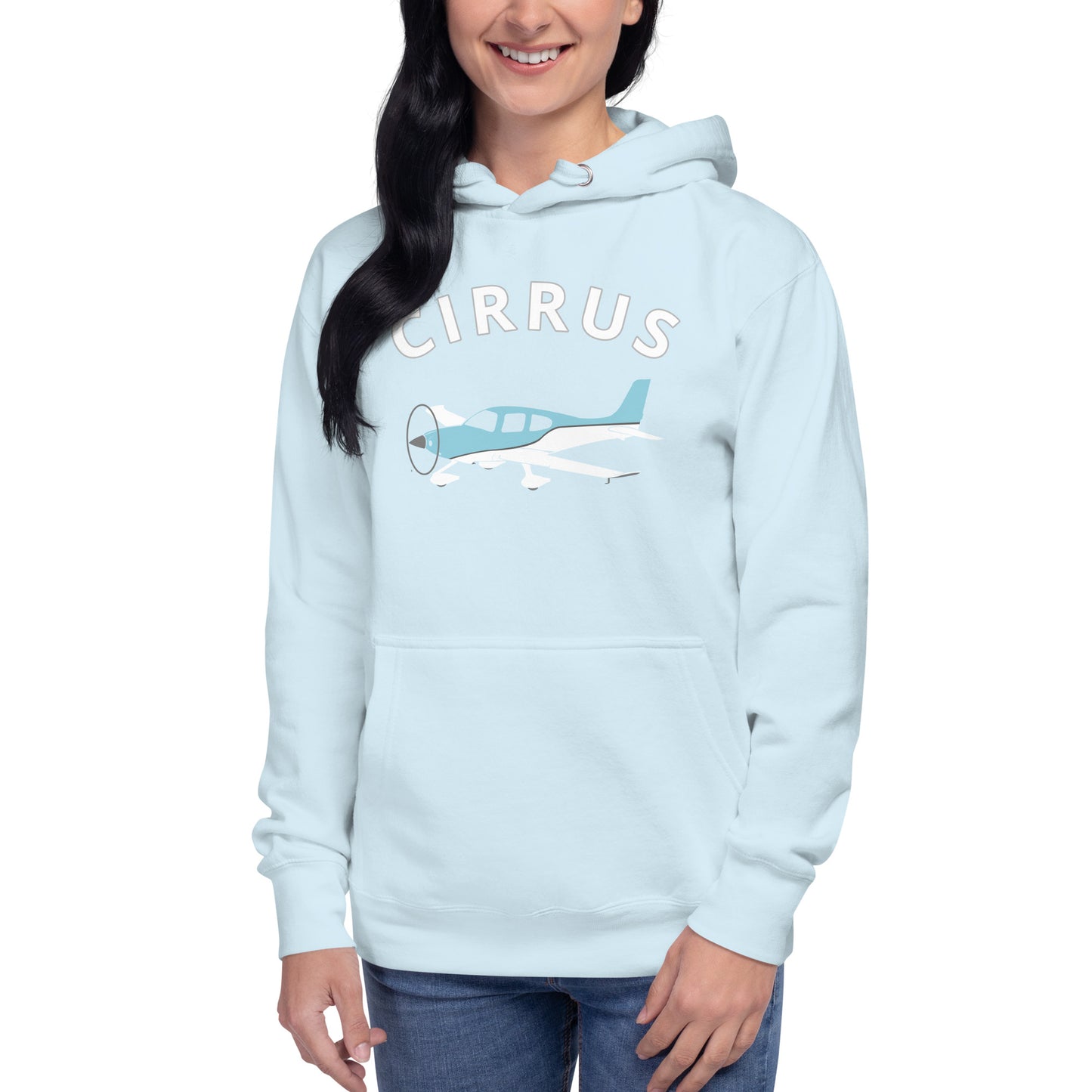 CIRRUS blue-white - cozy Unisex Hoodie. Classic fit for men and women.