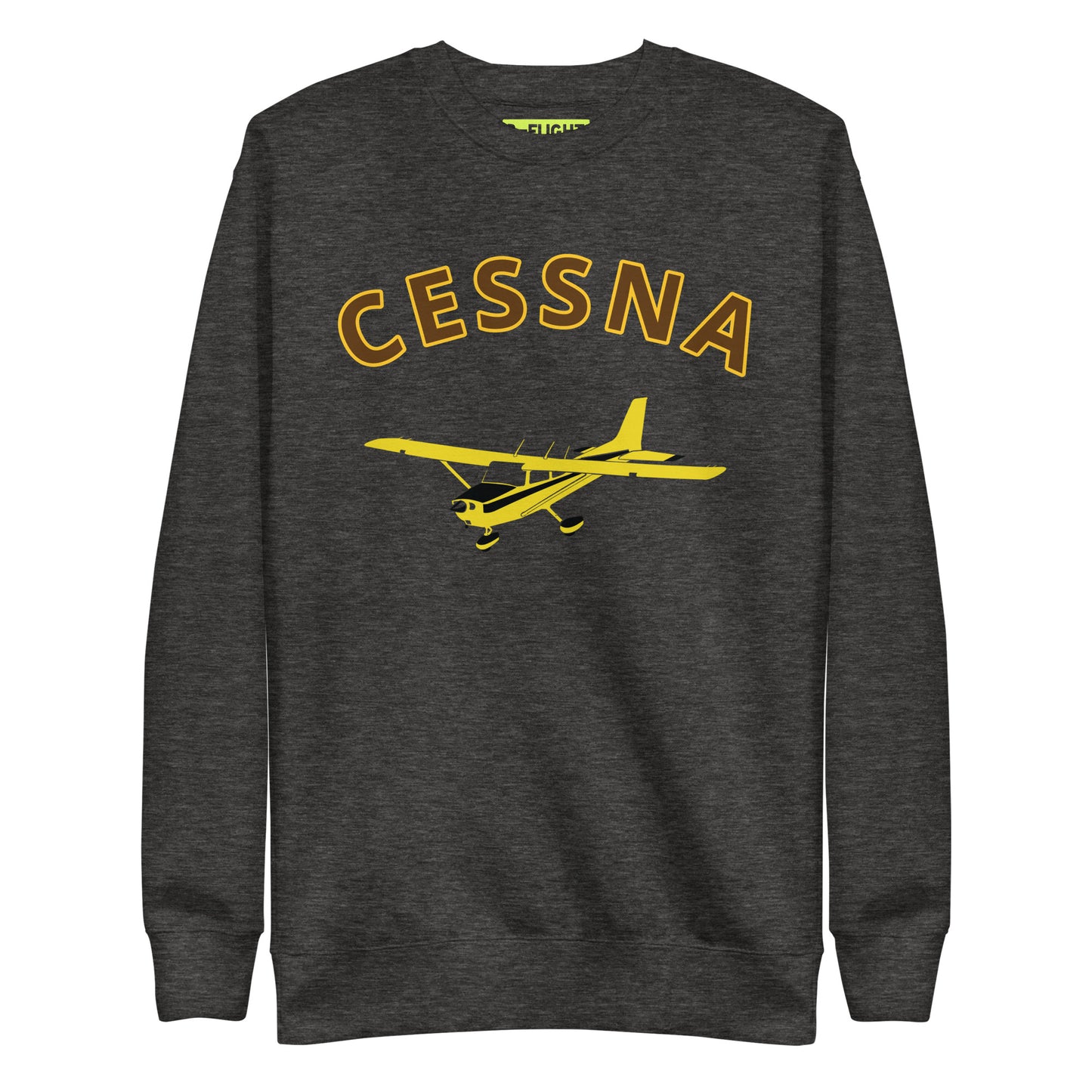 CESSNA 172 Skyhawk retro yellow  Printed Unisex Cozy Fleece Aviation Pullover