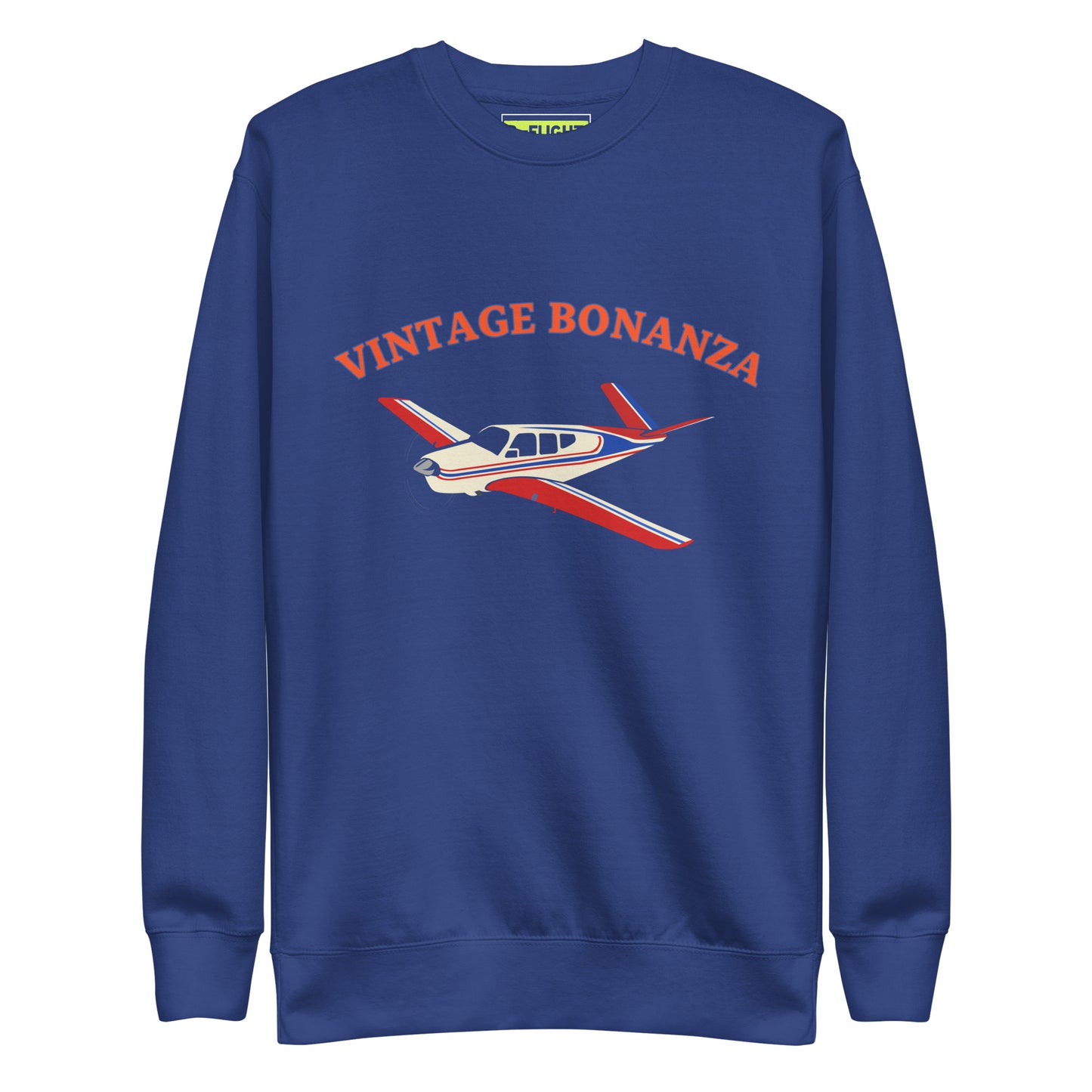 V TAIL Vintage BONAZNA Tri color 2 Printed Unisex Cozy Fleece Aviation Pullover