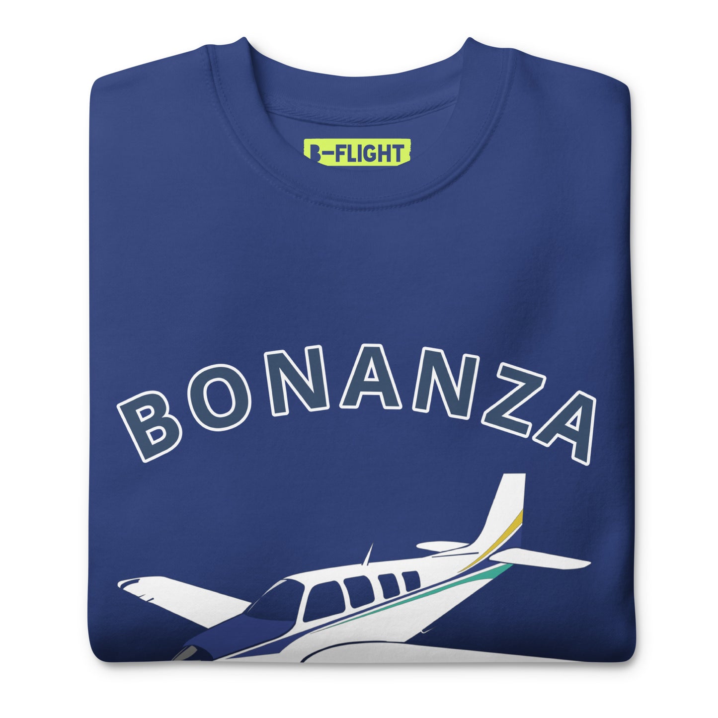 BONAZNA A36 Blue stripe Printed Unisex Cozy Fleece Aviation Premium Sweatshirt.