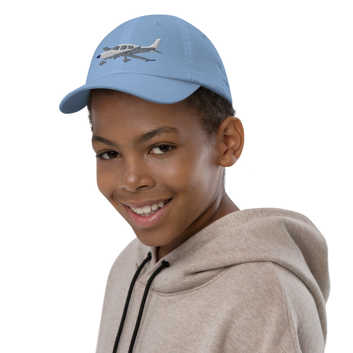 CIRRUS White-Grey  embroidered Youth baseball cap