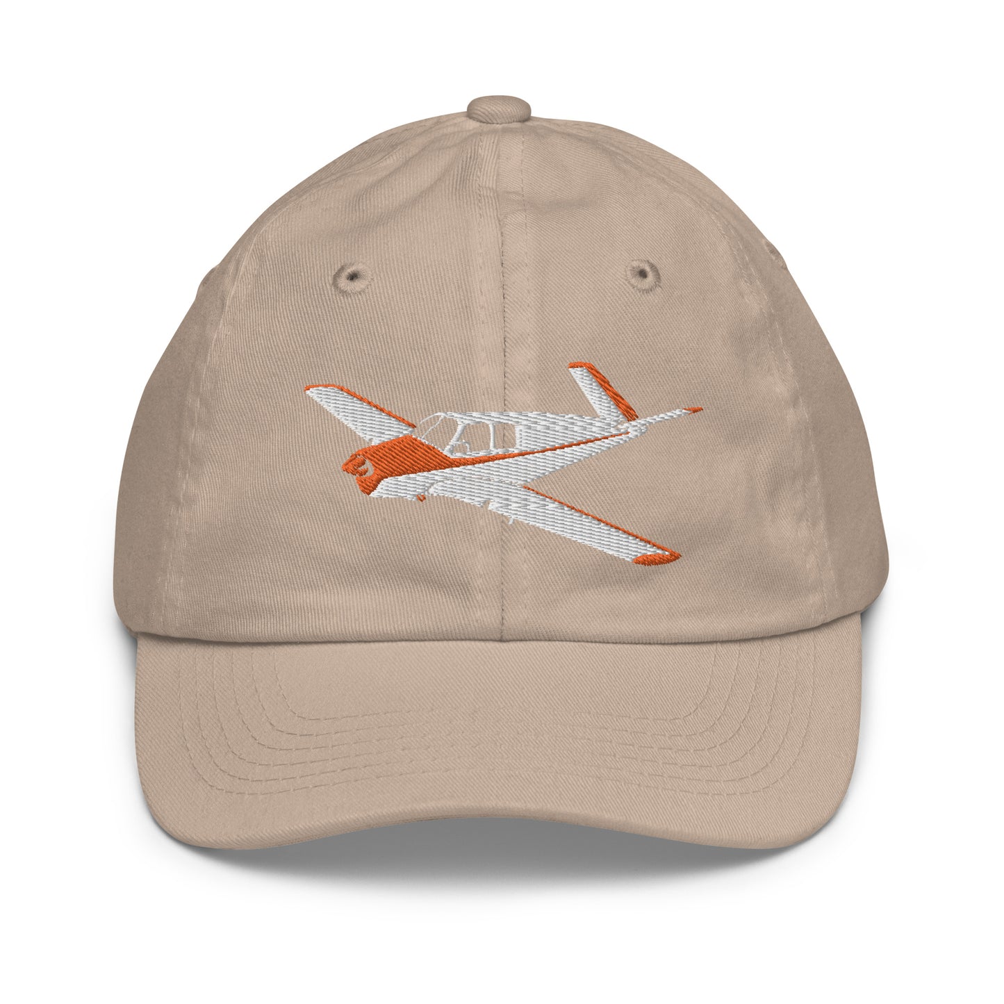 V-TAIL BONANZA  white-red CUSTOM N Number embroidered Aviation Youth baseball cap