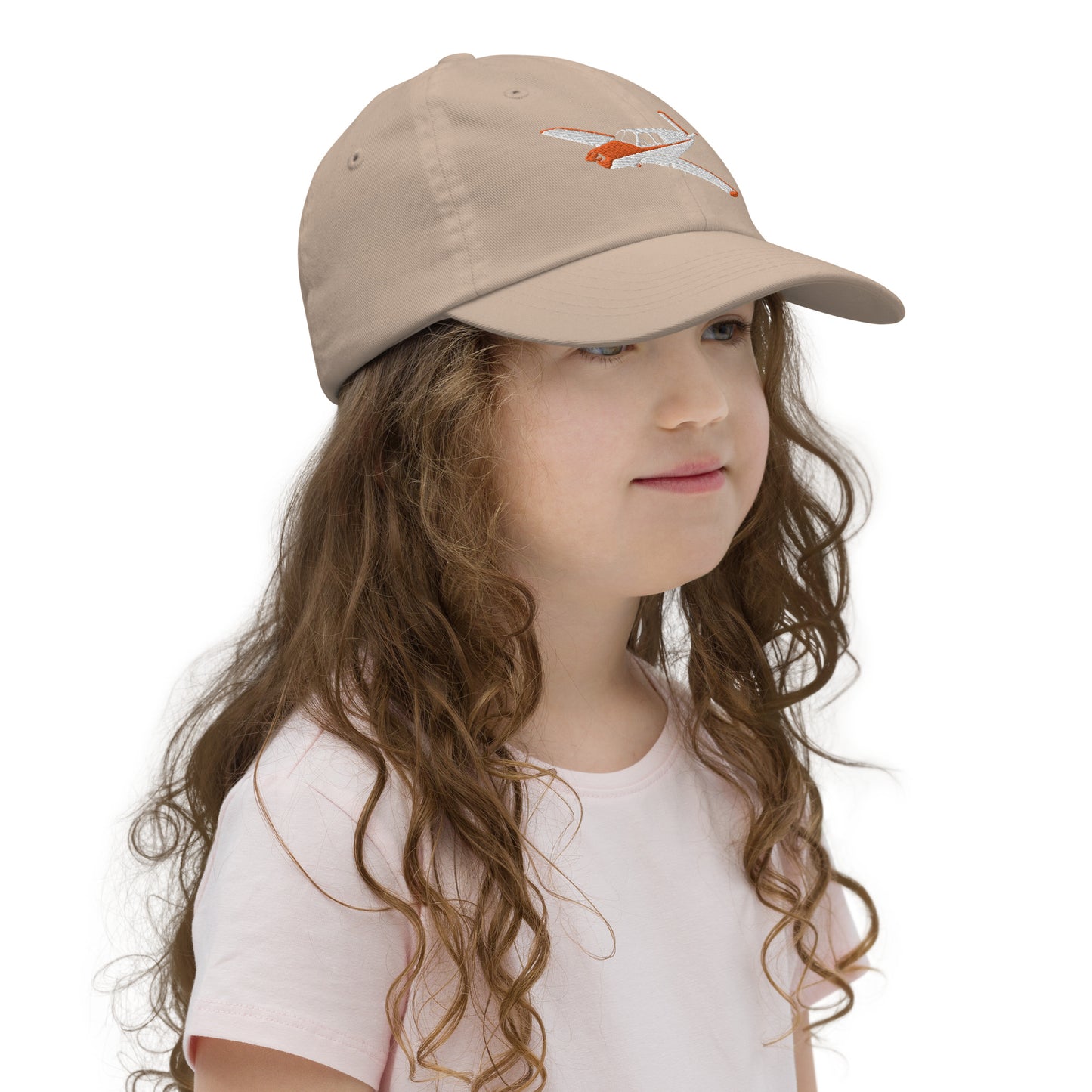 V-TAIL BONANZA  white-red CUSTOM N Number embroidered Aviation Youth baseball cap