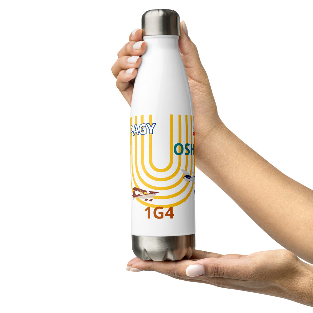 Airport - Aircraft Aviation -  Double Wall Insulated Stainless Steel Water Bottle 17oz - Sustainable living