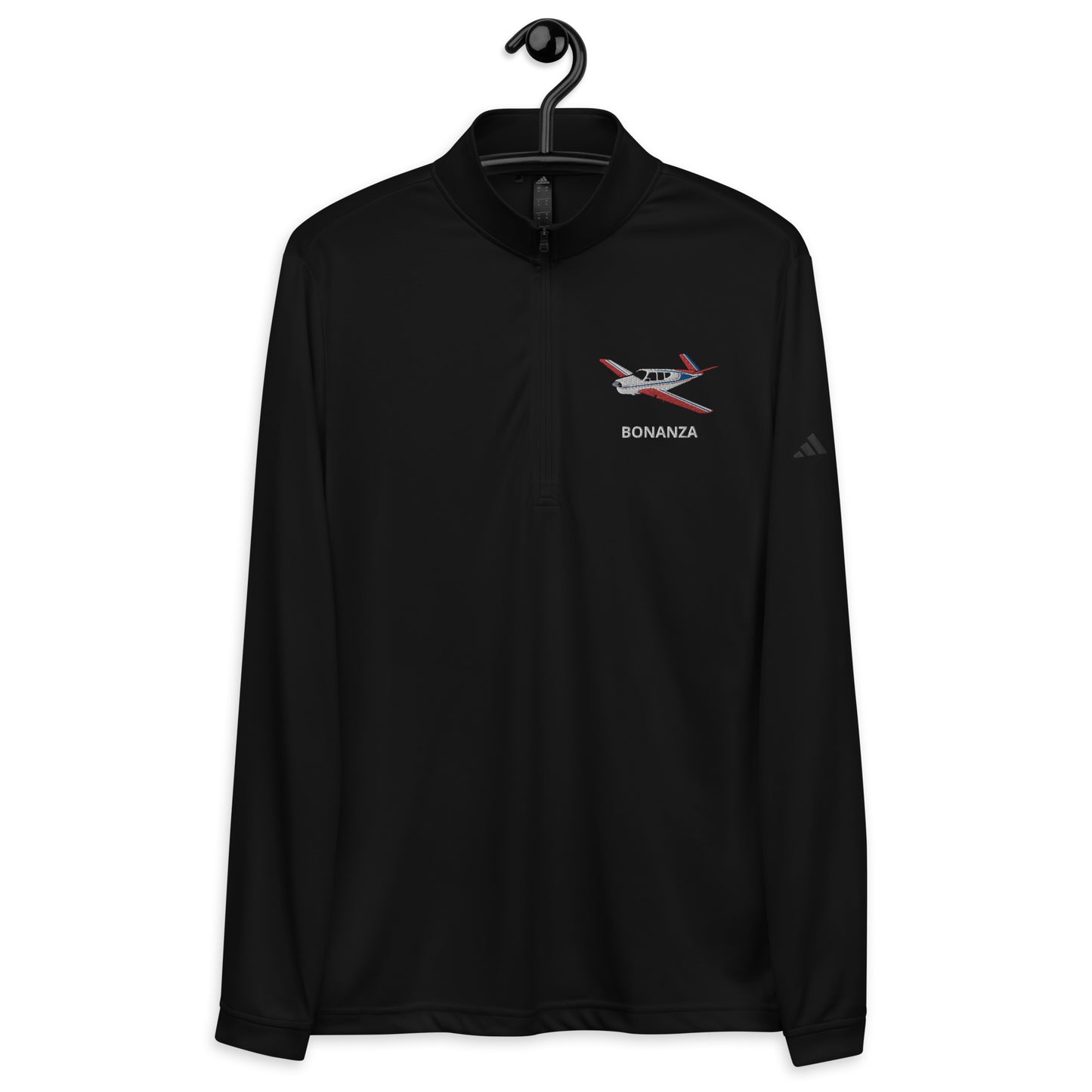 V Tail BONANZA Tri-color 2 Embroidered ECO Sustainable UPF 50+ Quarter zip pullover - Recycled Polyester