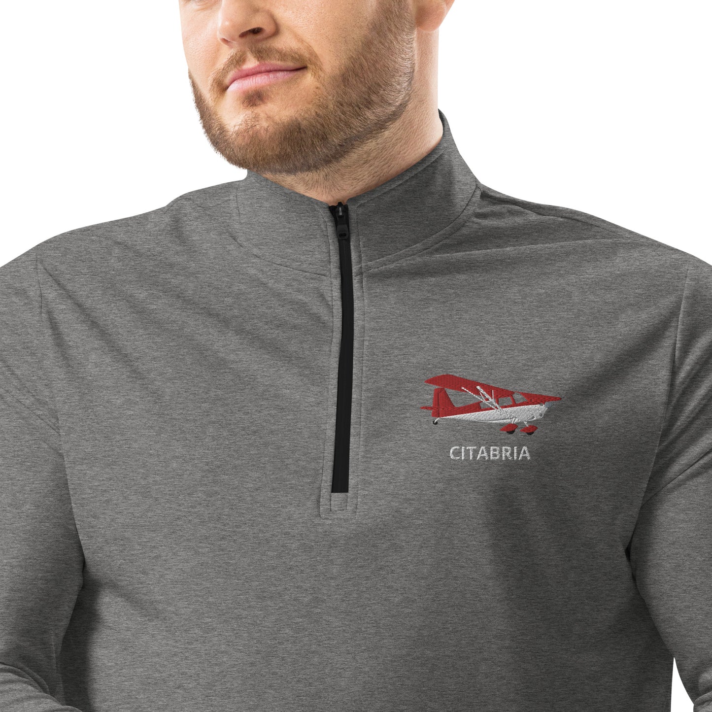 CITABRIA Embroidered ECO Sustainable UPF 50+ Quarter zip pullover - Recycled Polyester