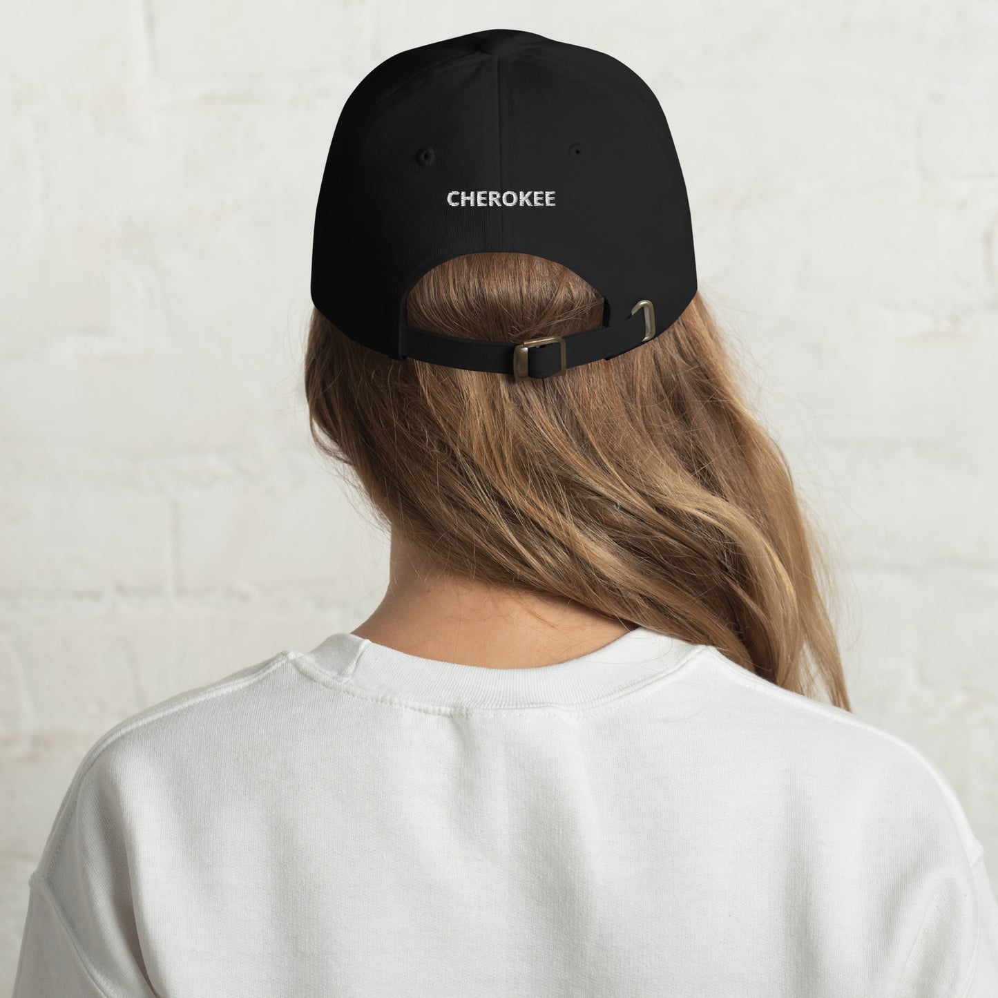 CHEROKEE white-red aviation cap- embroidered front and back hat.