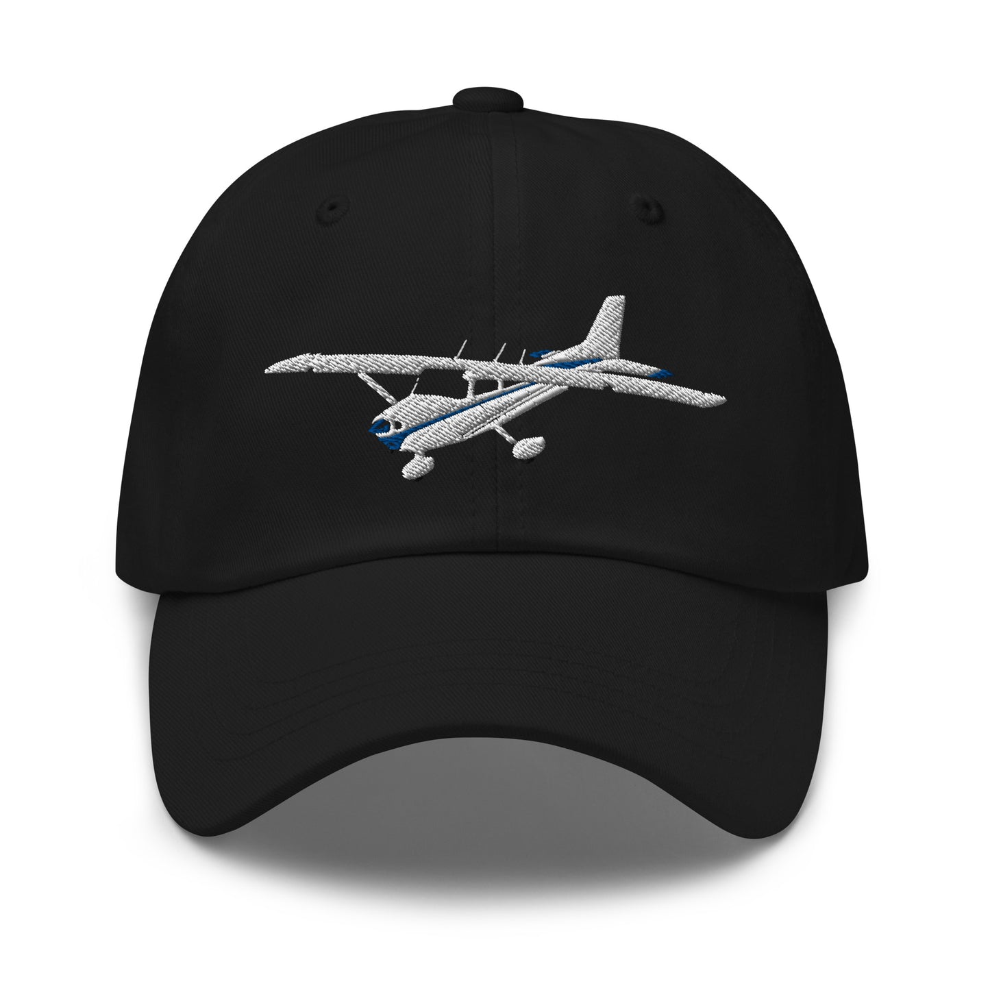 CESSNA 172 Skyhawk CUSTOM N Number White Blue Embroidered Cotton Aviation Hat