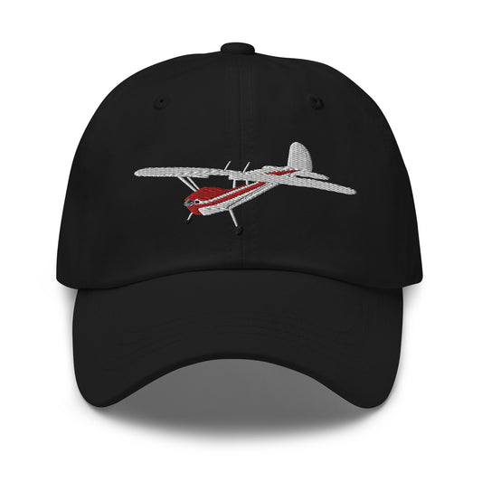 CESSNA 140 white -red aircraft embroidered Aviation cotton twill hat