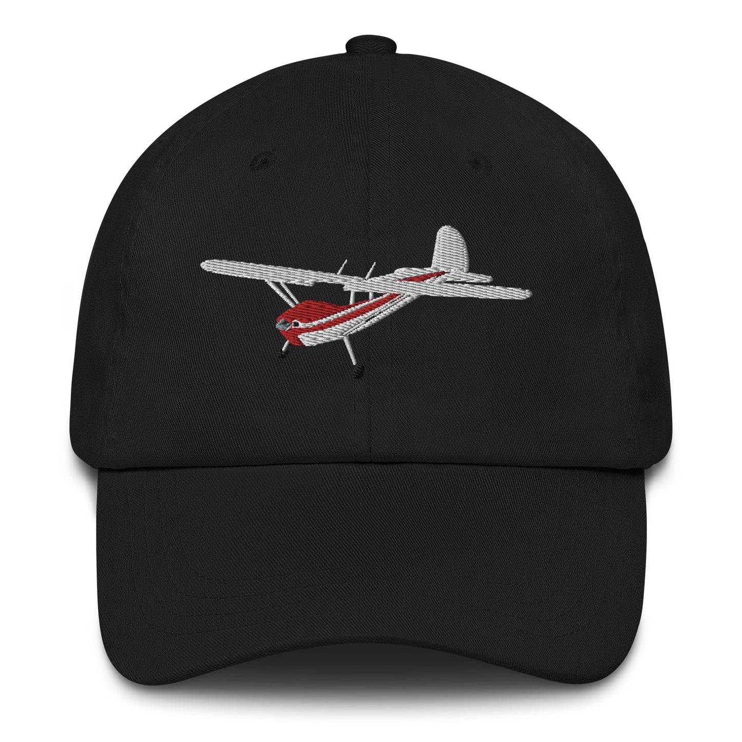 CESSNA 140  White Red aircraft CUSTOM N Number embroidered Aviation cotton twill hat