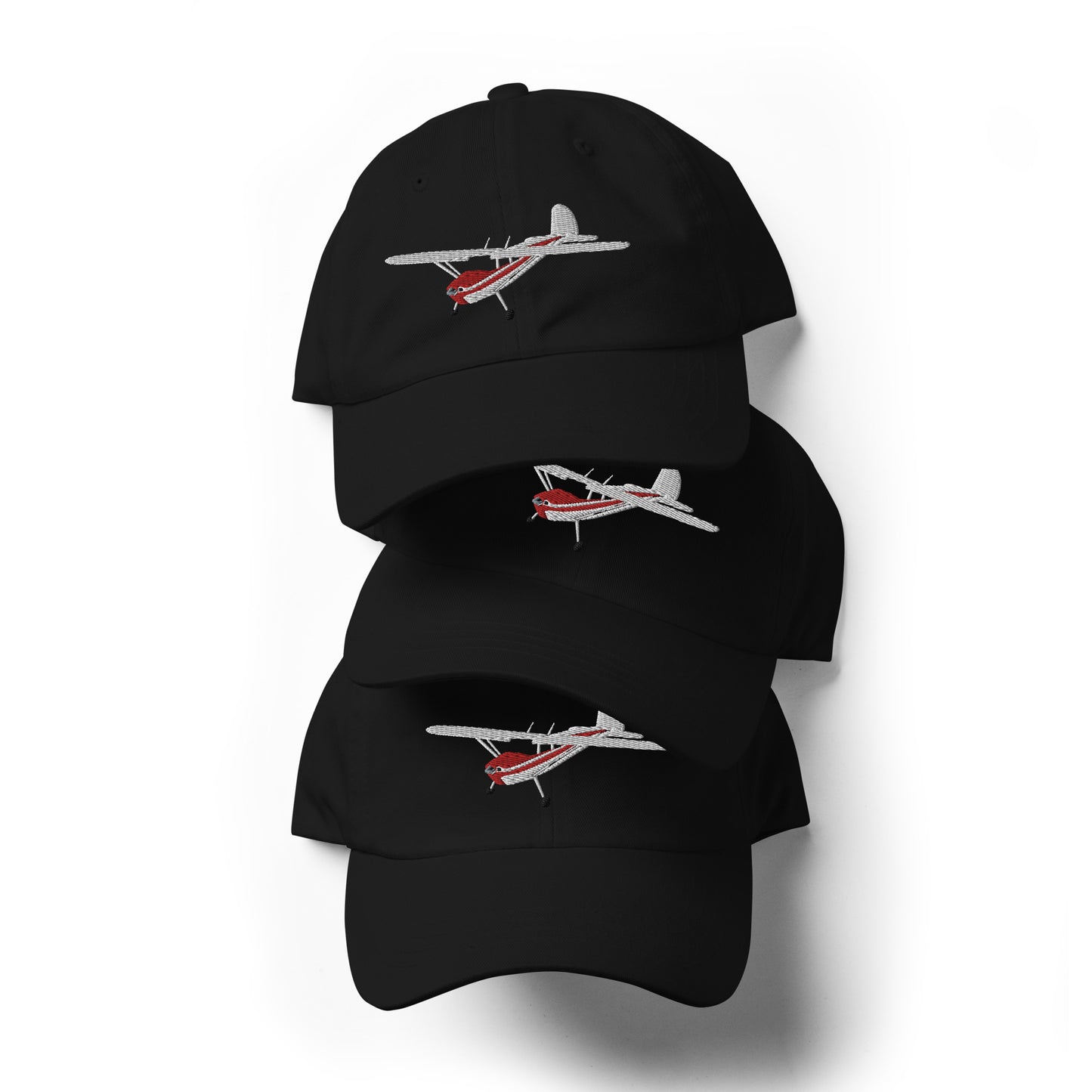 CESSNA 140  White Red aircraft CUSTOM N Number embroidered Aviation cotton twill hat