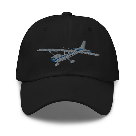 CESSNA 172 Skyhawk Polished-Blue CUSTOM N Number Embroidered Twill Cotton Aviation Hat - Minimum 3 order