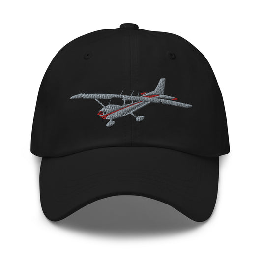 CESSNA 172 Skyhawk Polished-red CUSTOM N Number Embroidered Twill Cotton Aviation Hat- Minimum 3 order