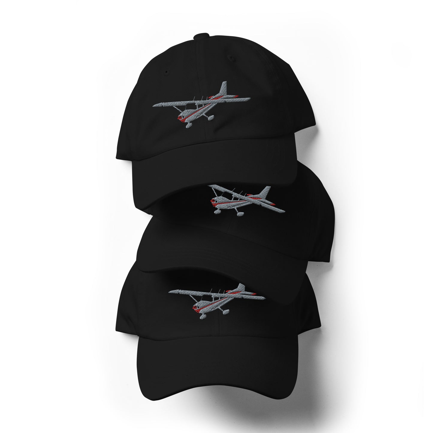 CESSNA 172 Skyhawk Polished-red CUSTOM N Number Embroidered Twill Cotton Aviation Hat