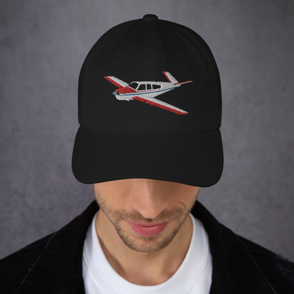 V-Tail BONANZA Tri-color 3  CUSTOM N Number Embroidered Classic  Cotton Twill Aviation Hat