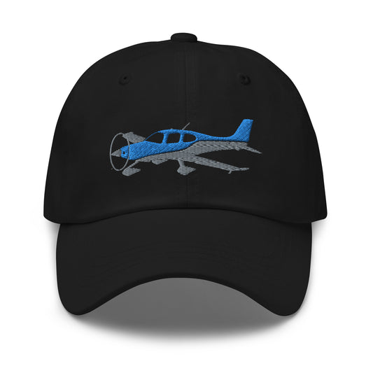 CIRRUS Blue - Grey embroidered Aviation cotton twill hat