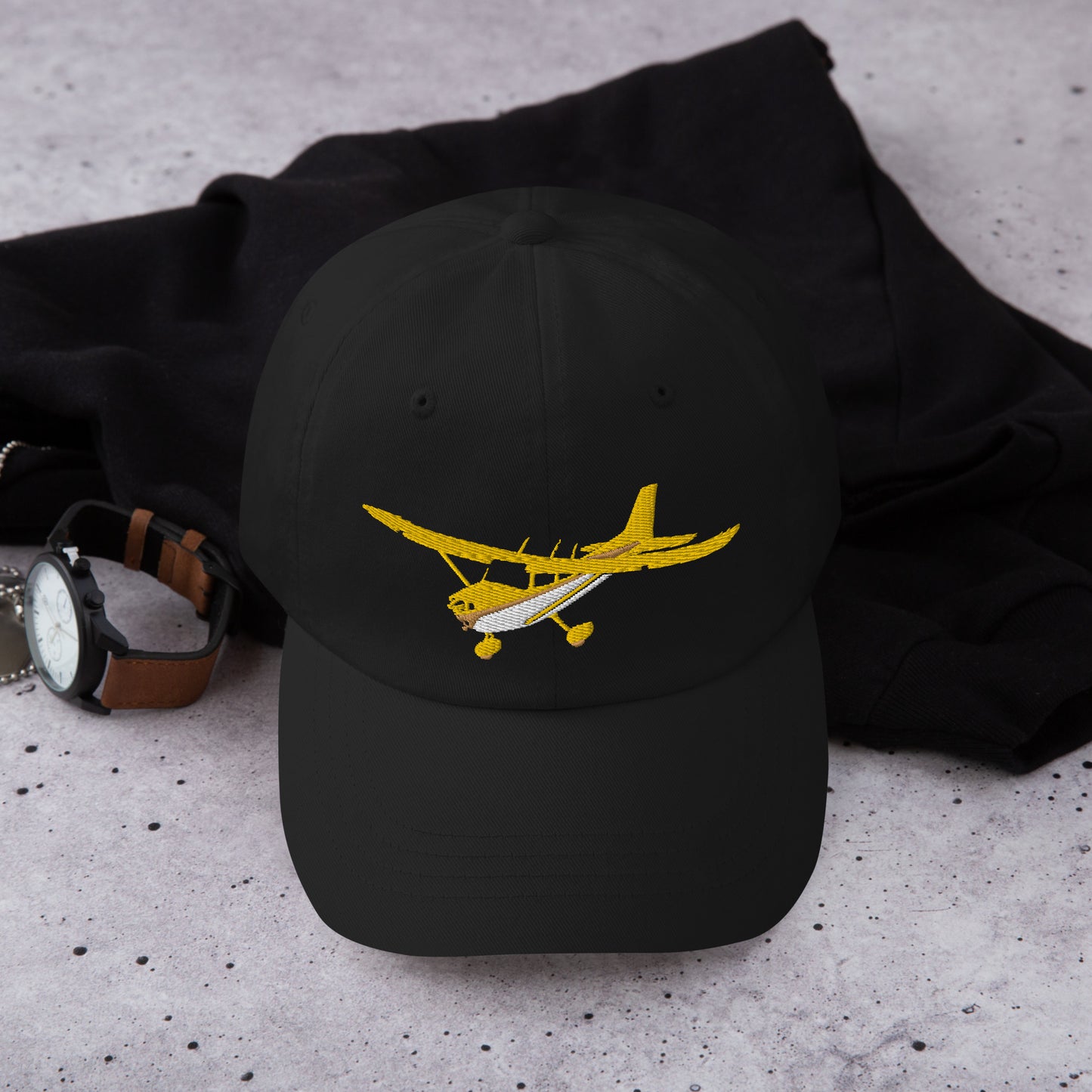 CESSNA 172 Skyhawk yellow wings Embroidered cotton twill aviation hat