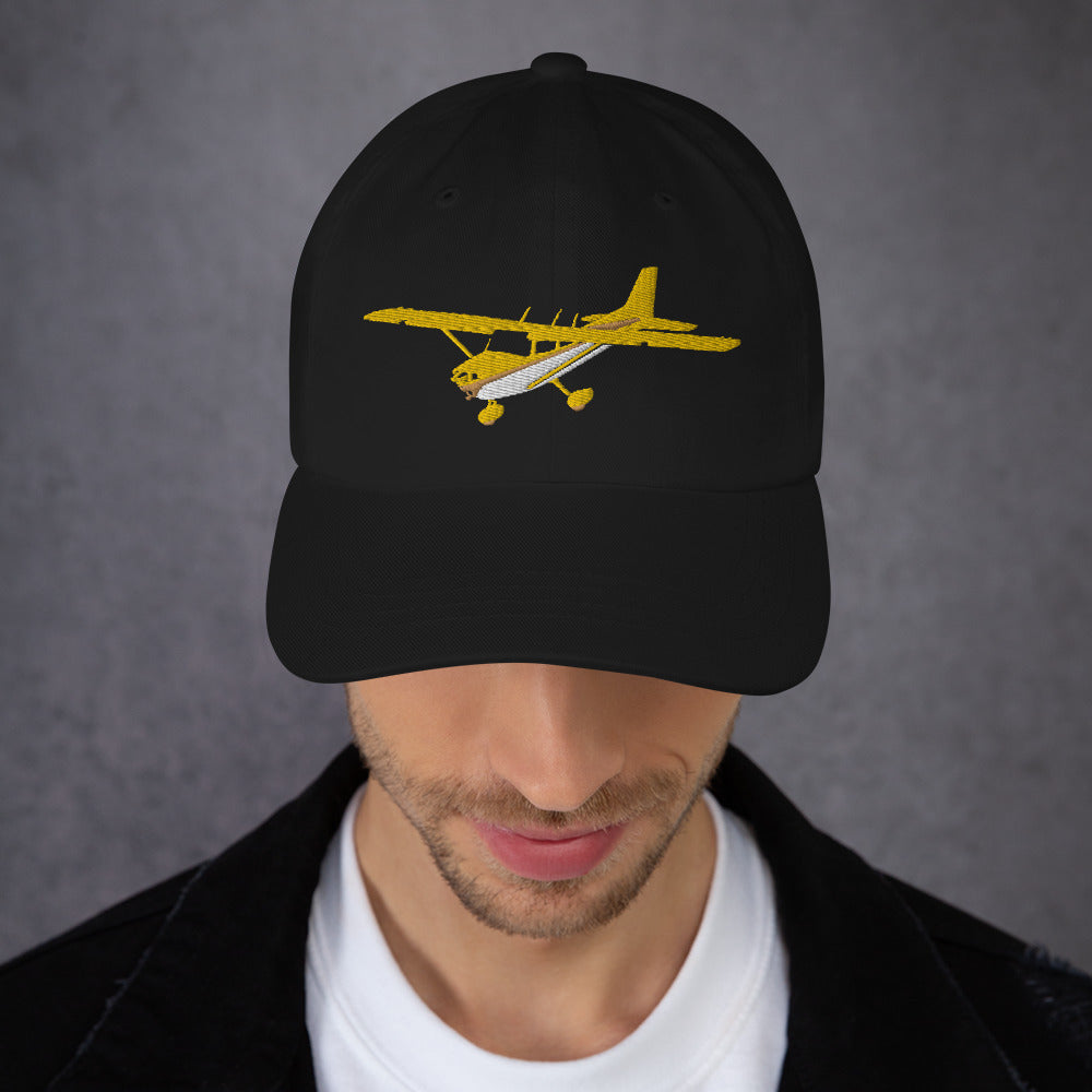 CESSNA 172 Skyhawk yellow wings Embroidered cotton twill aviation hat