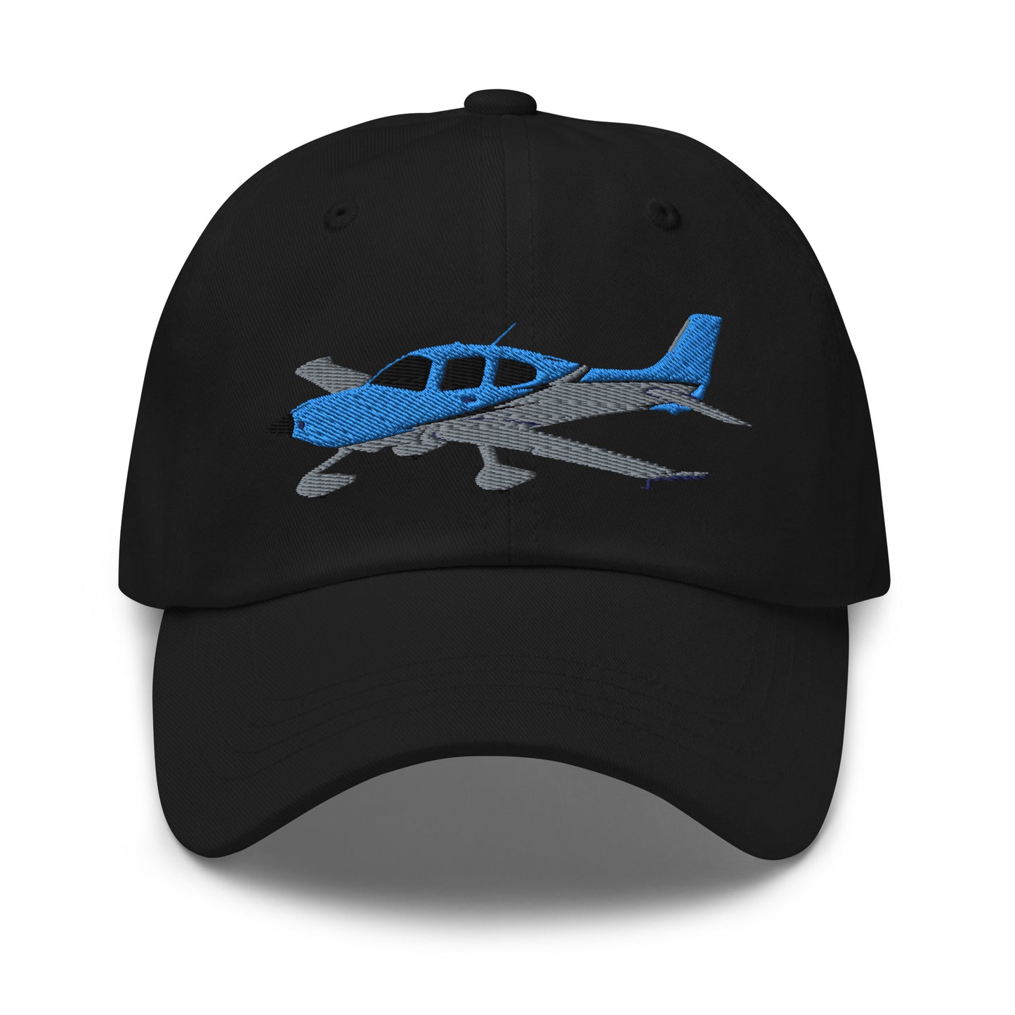 CIRRUS blue- grey CUSTOM N NUMBER aircraft embroidered Aviation cotton twill hat