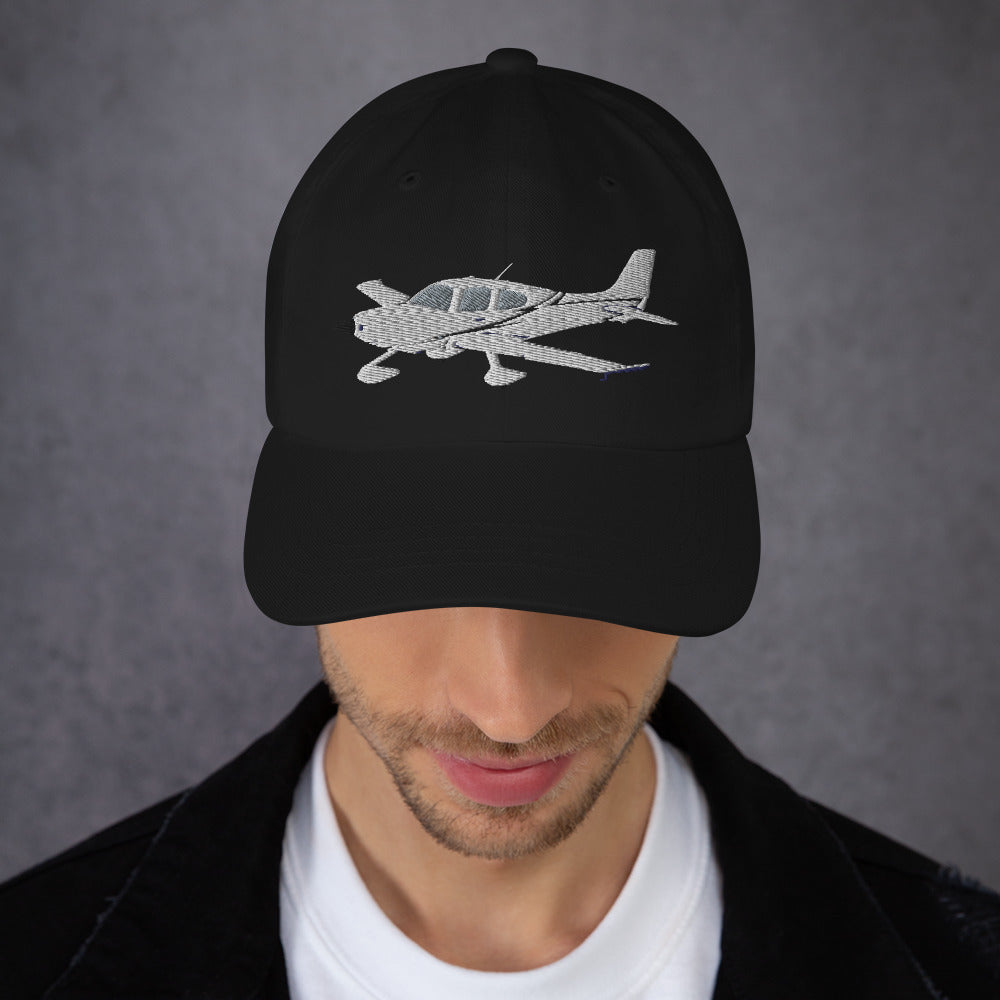 CIRRUS white CUSTOM N NUMBER aircraft embroidered Aviation cotton twill hat