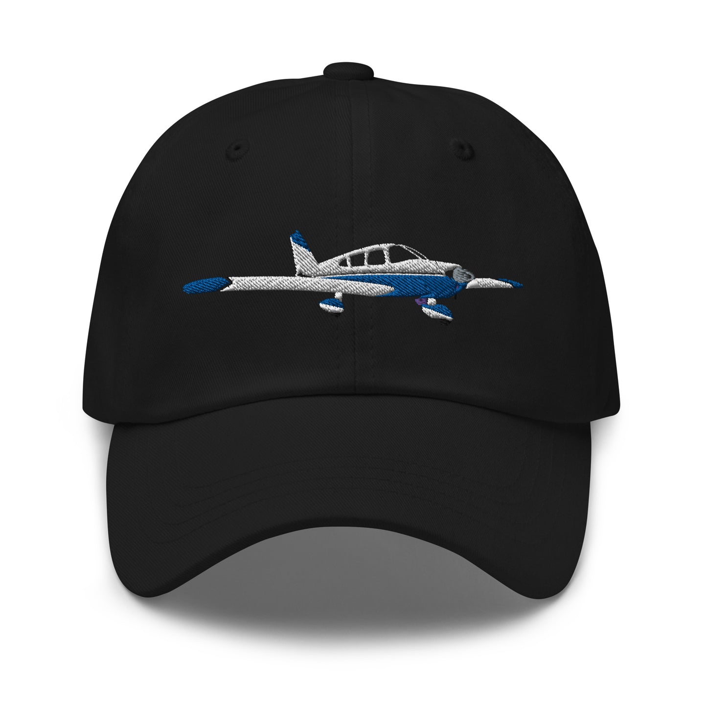 CHEROKEE white-blue CUSTOM N Number embroidered cotton twill Aviation hat