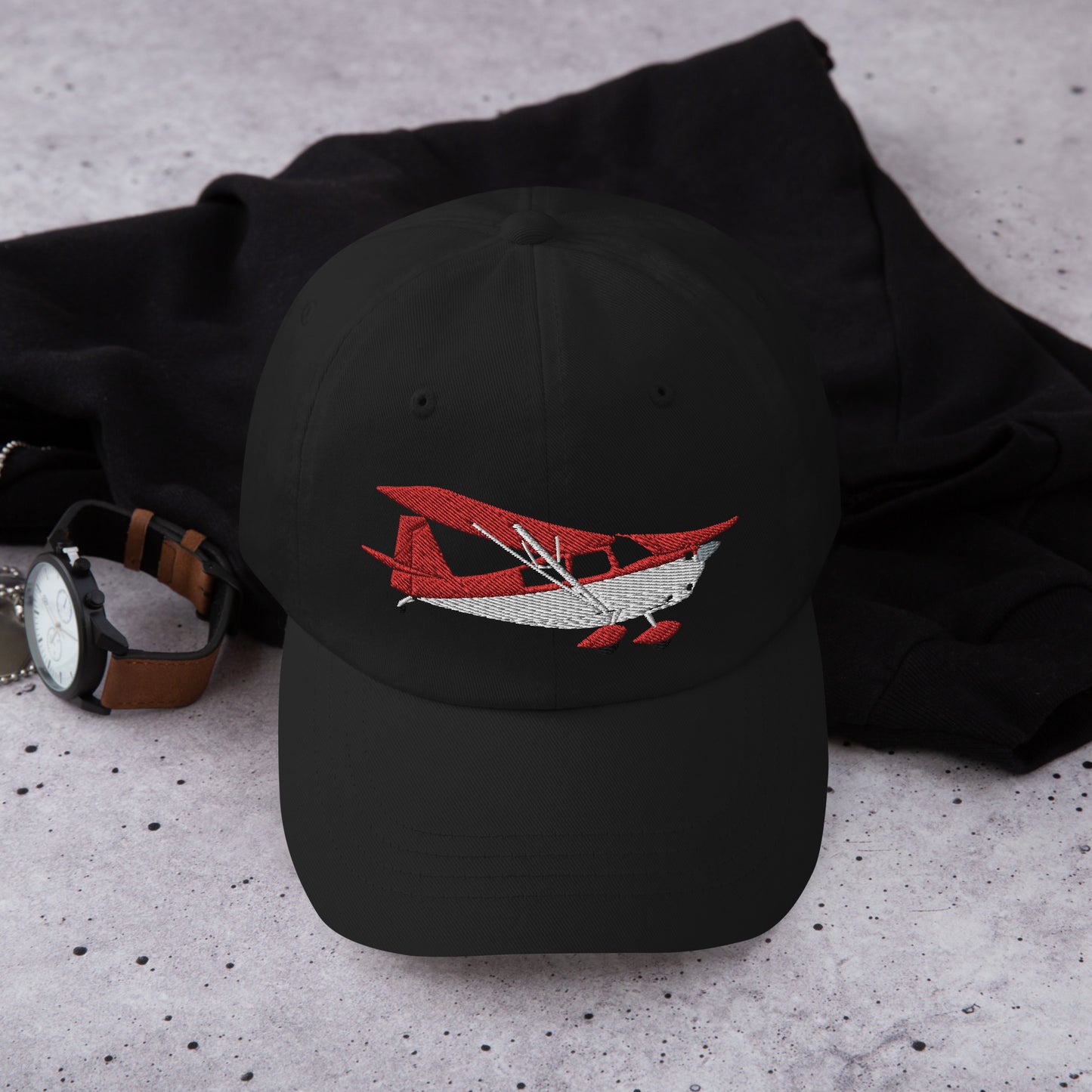 CITABRIA Red - White CUSTOM N NUMBER aviation cap- embroidered